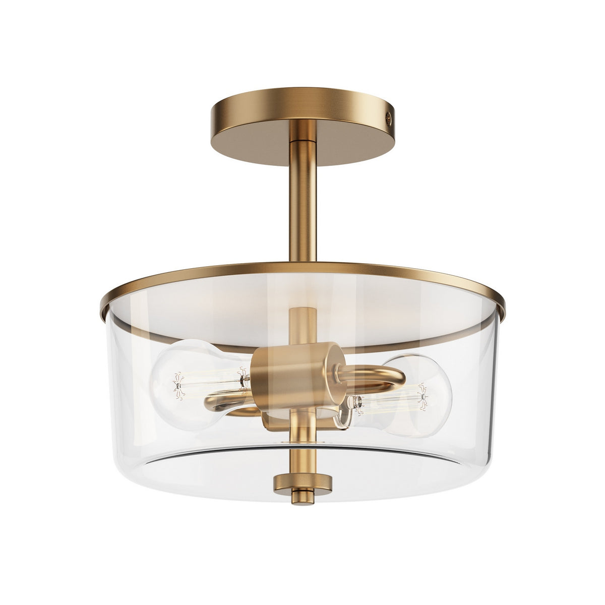 Semi-plafonnier ou suspension convertible 2 lumières | Fuller