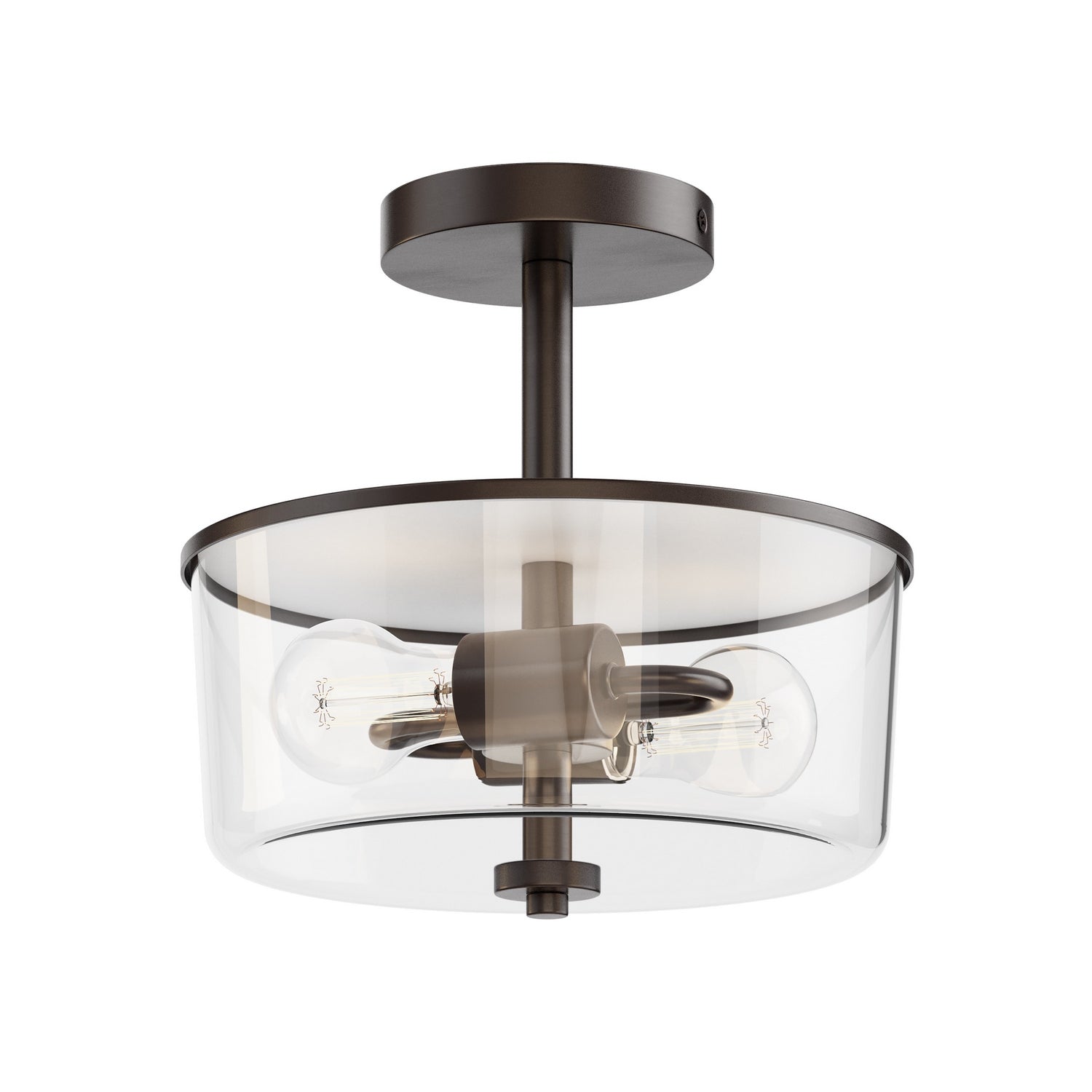Semi-plafonnier ou suspension convertible 2 lumières | Fuller