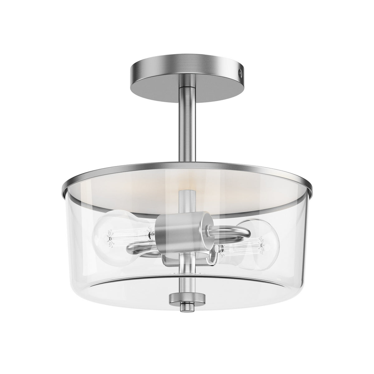 Semi-plafonnier ou suspension convertible 2 lumières | Fuller