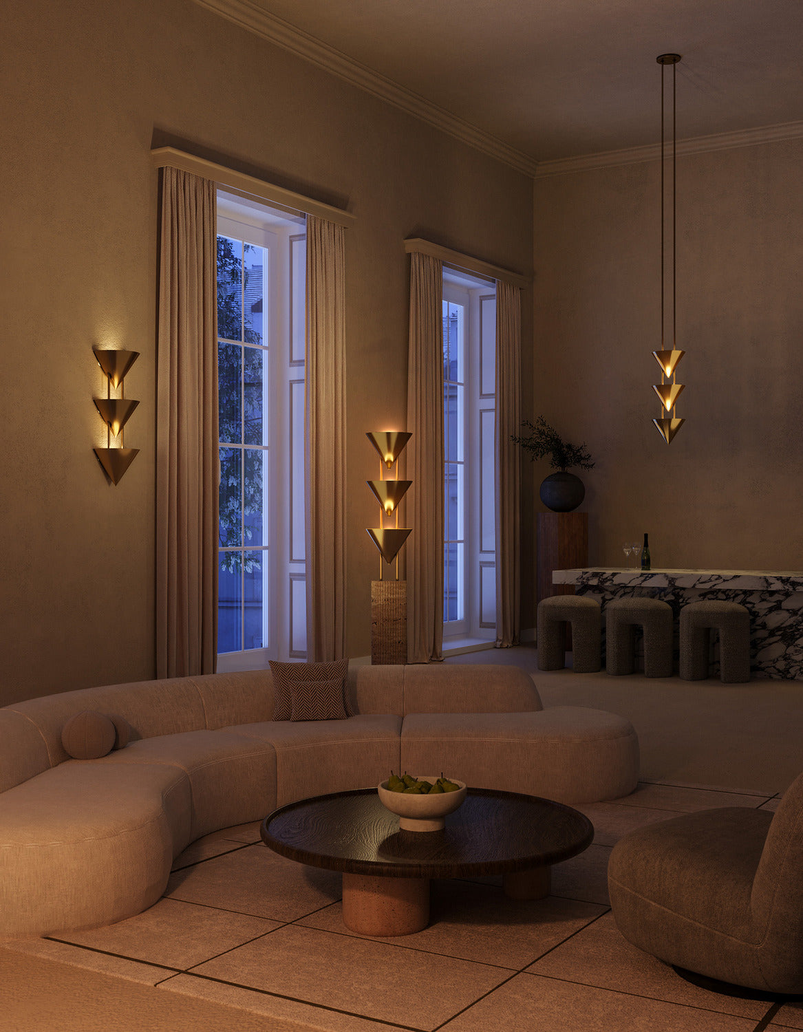 Lampadaire 3 lumières | Versus
