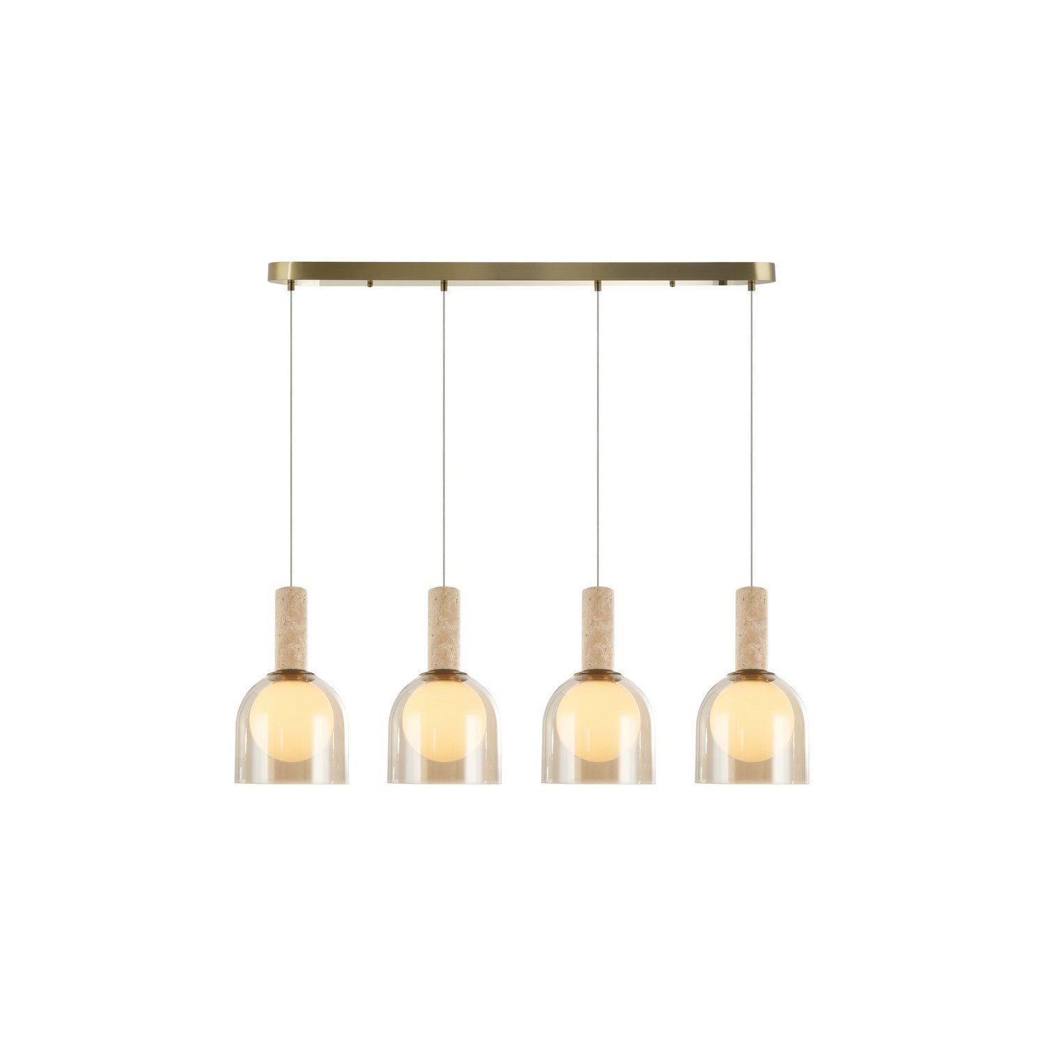 Suspension d'îlot 4 lumières | Juna