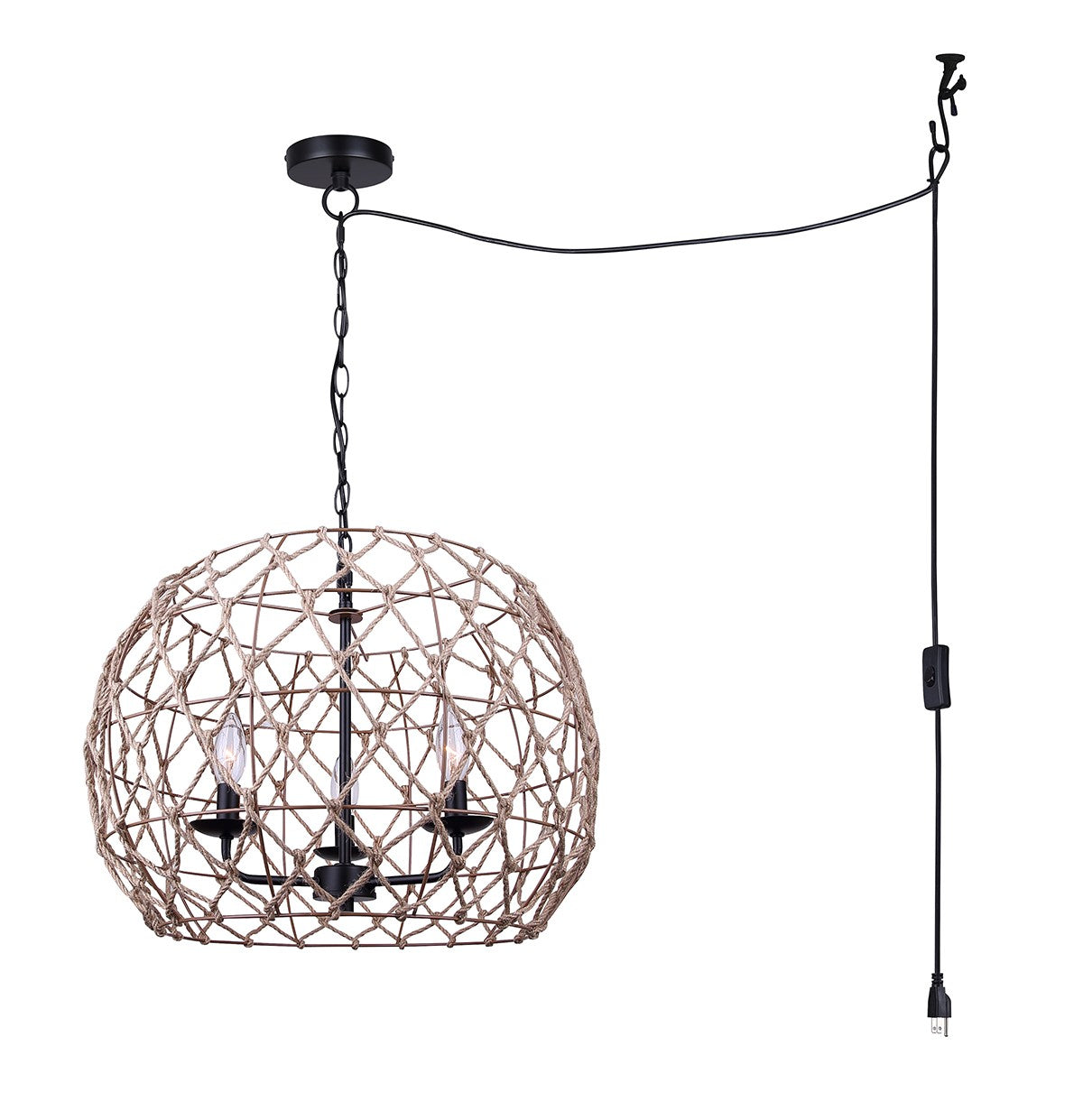 Suspension 3 lumières | Hora-Marron