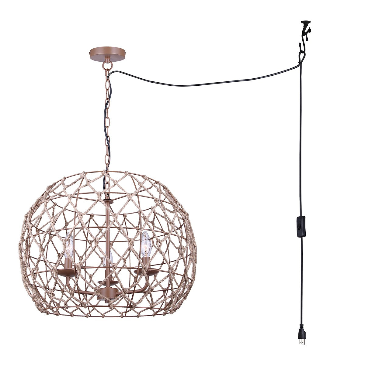 Suspension 3 lumières | Hora-Marron