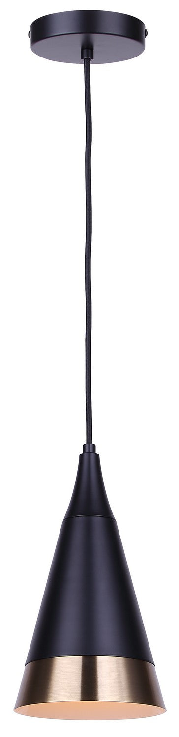 Suspension 1 lumière | Noire