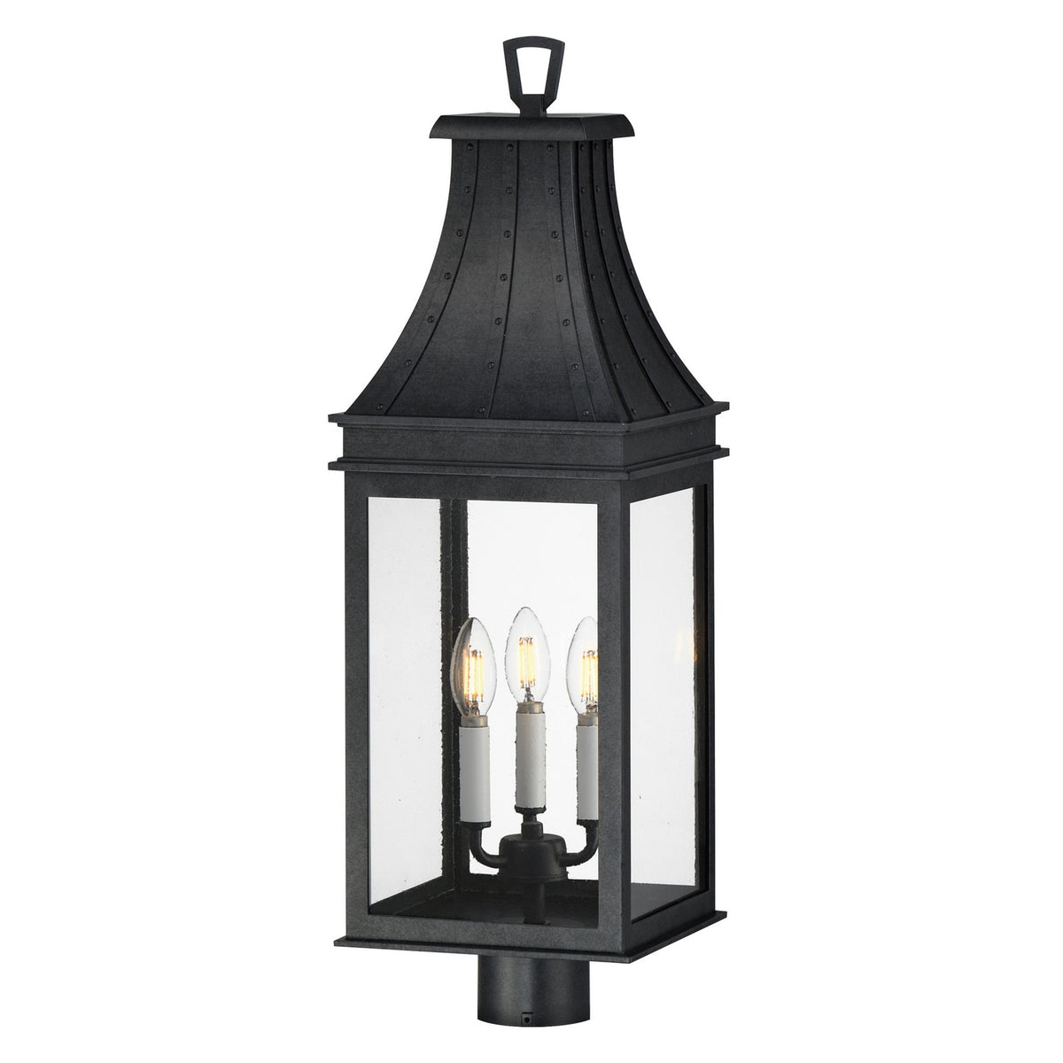 Maxim - 40989TCBKP - Three Light Outdoor Post Mount - Bramwell VX - Black Patina