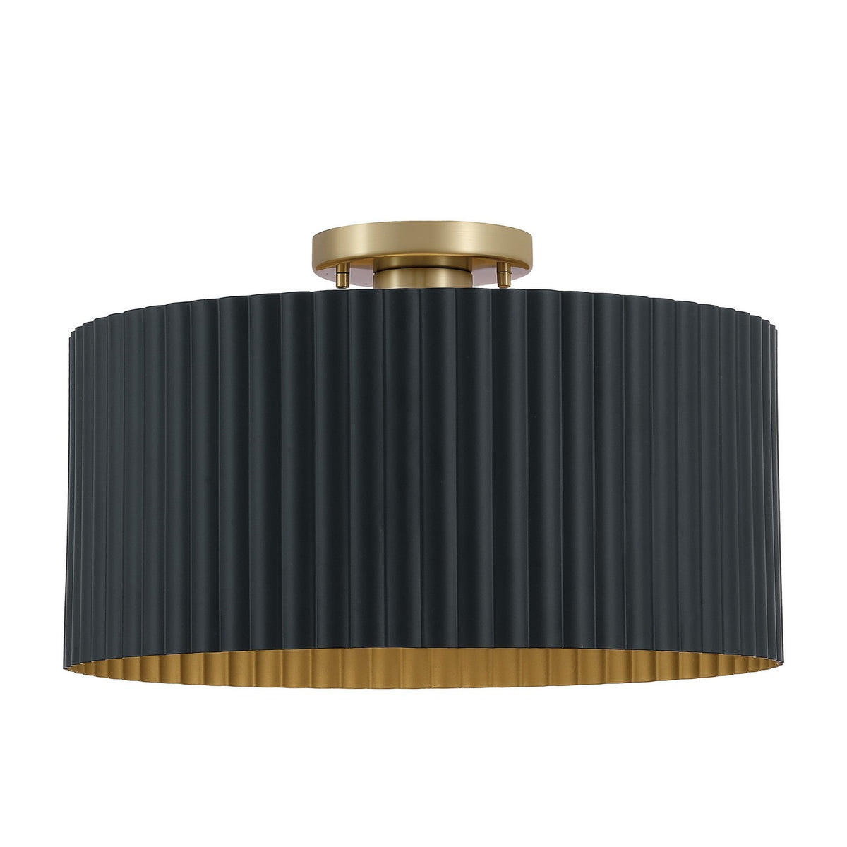 Semi-plafonnier 1 lumière | Leilani — Or / Champagne / Feuille d'or — 208121A