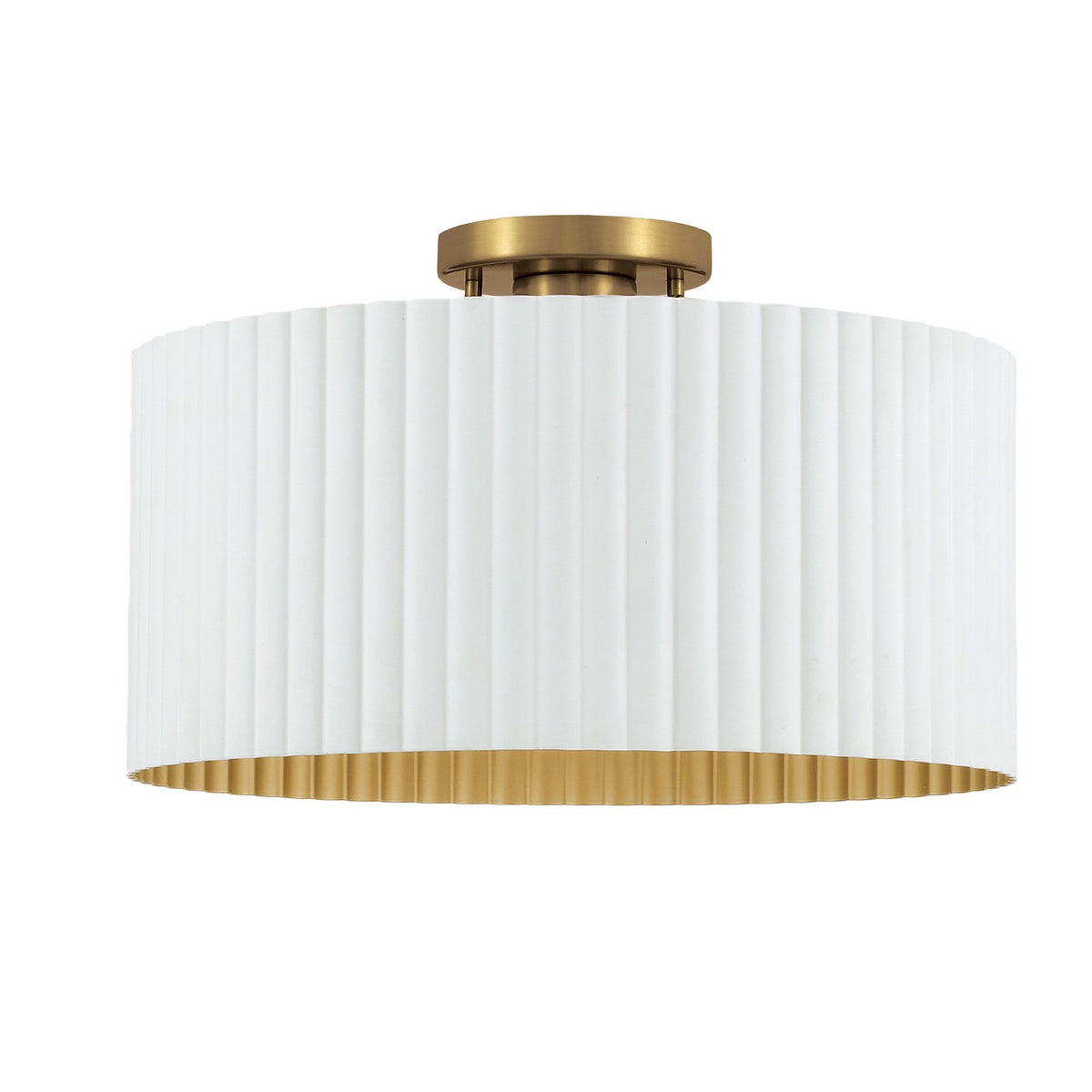 Semi-plafonnier 1 lumière | Leilani — Or / Champagne / Feuille d'or — 208122A