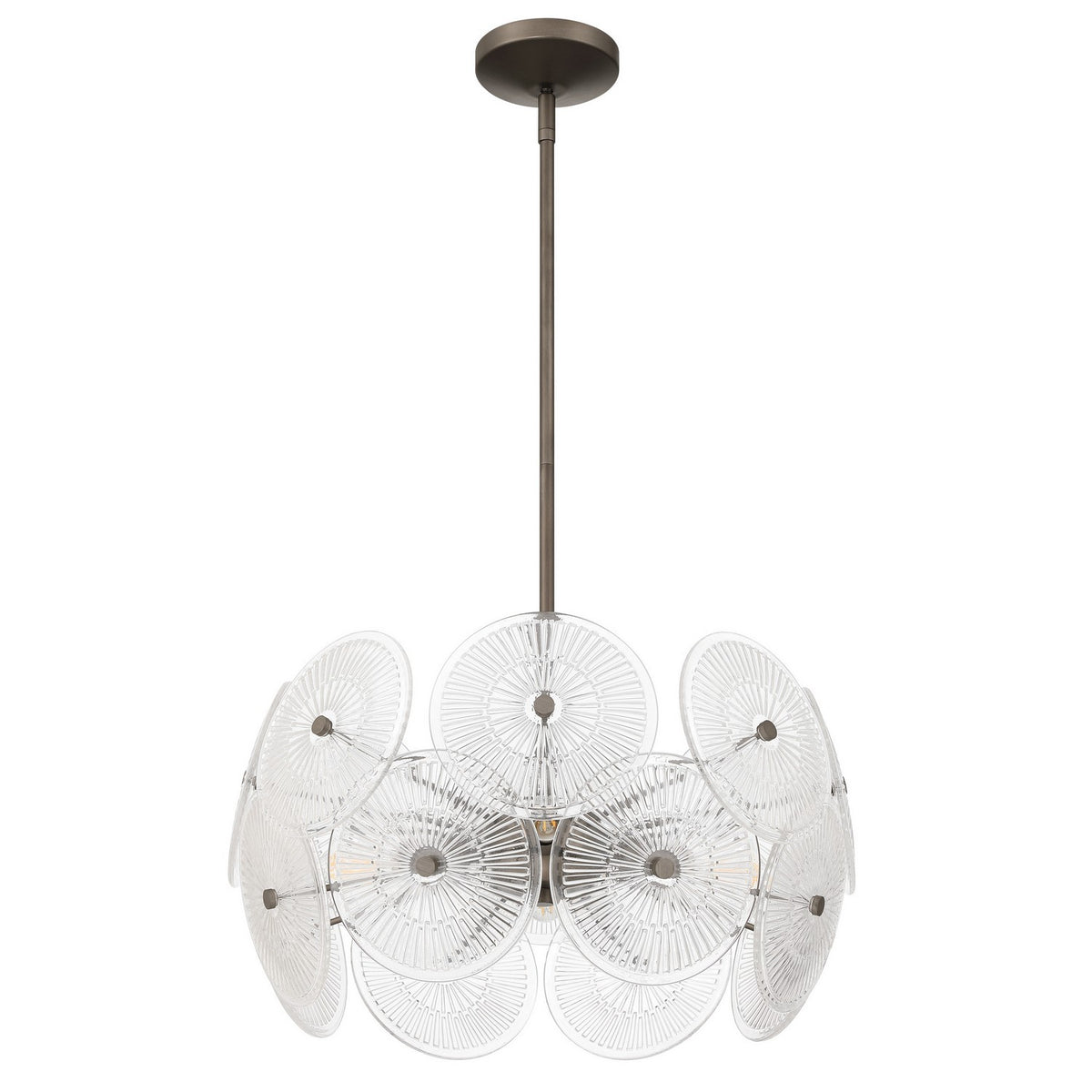 Suspension 4 lumières | Avril — Bronze / Foncé — 208175A