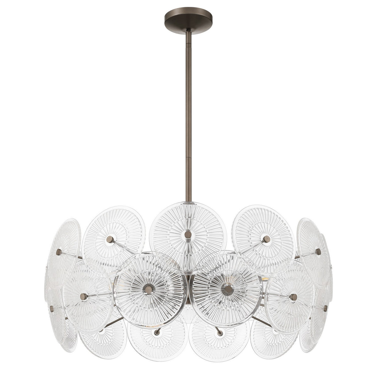 Suspension 8 lumières | Avril — Bronze / Foncé — 208176A