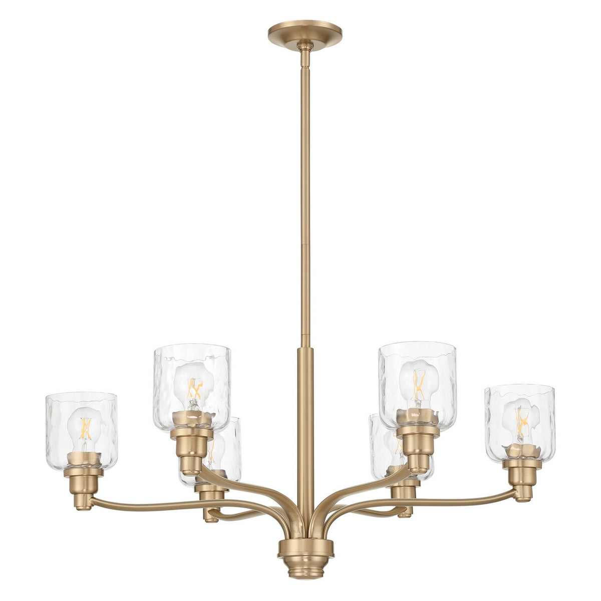 Lustre 6 lumières | Laurent — Or / Champagne / Feuille d'or — 208184A