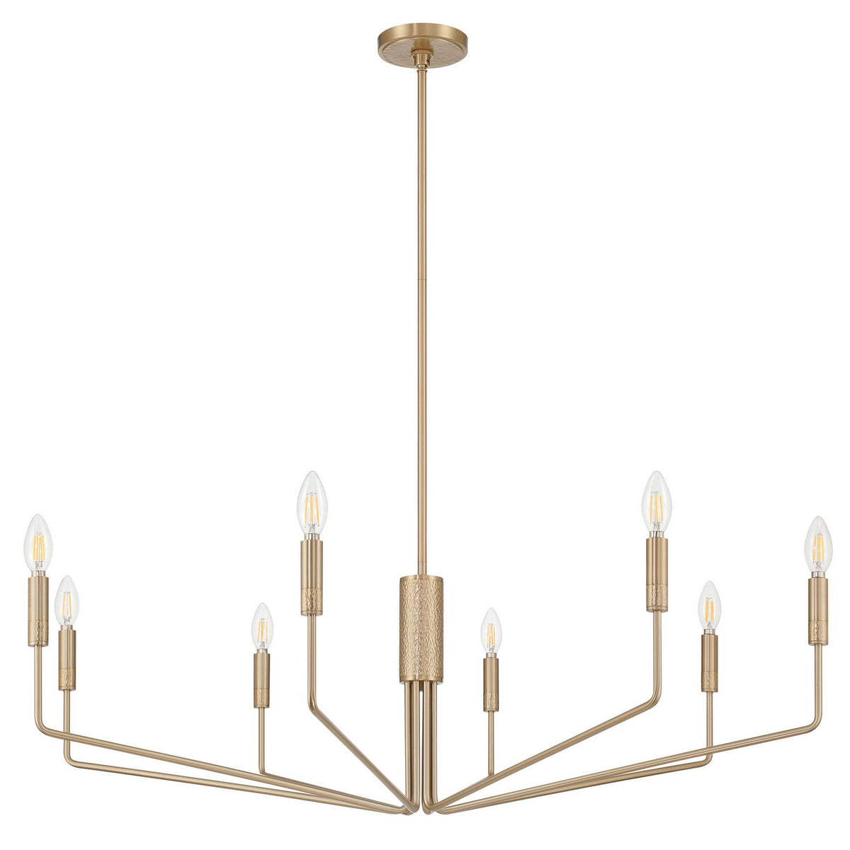 Lustre 8 lumières | Dylan — Or / Champagne / Feuille d'or — 208271A