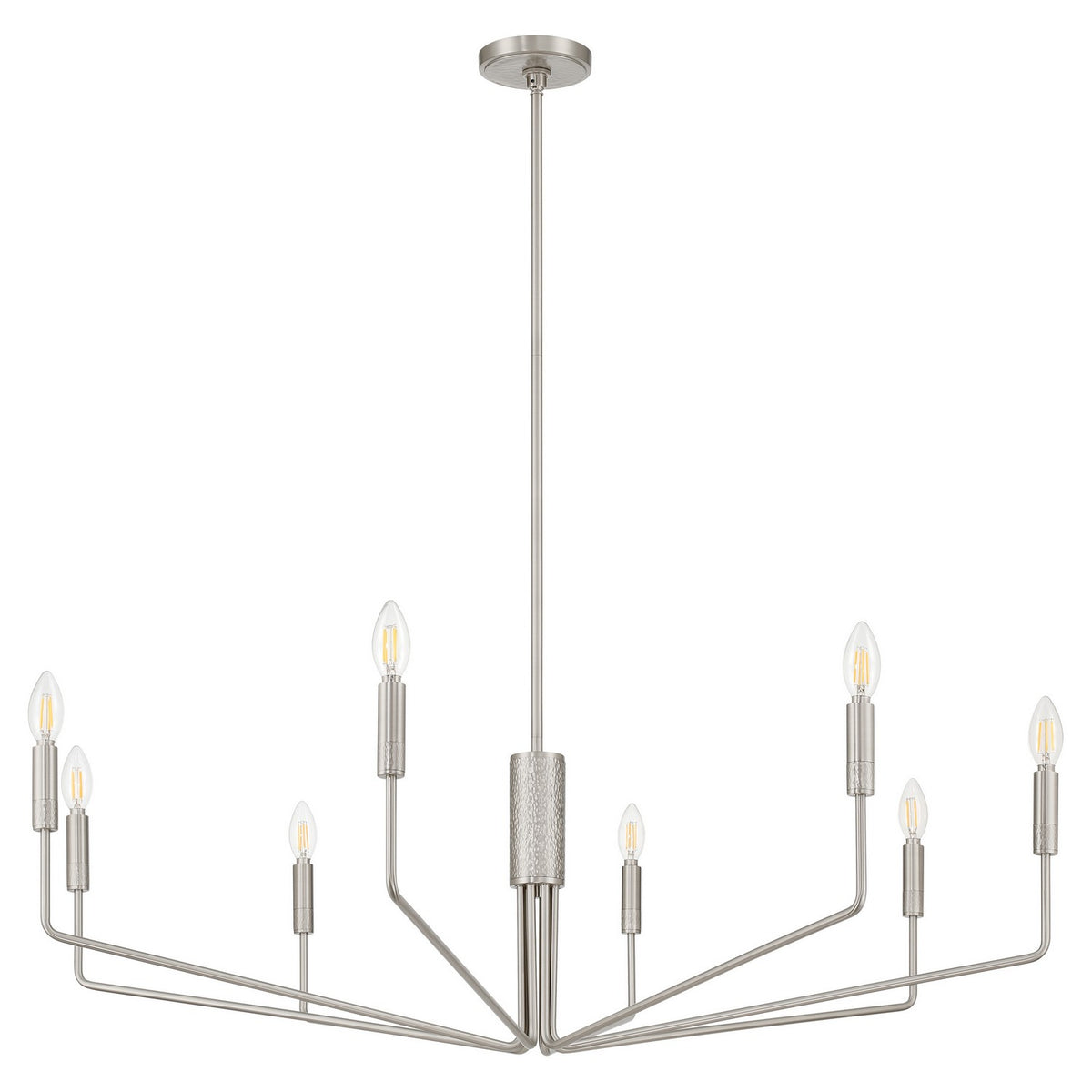 Lustre 8 lumières | Dylan — Étain / Nickel / Argent — 208274A