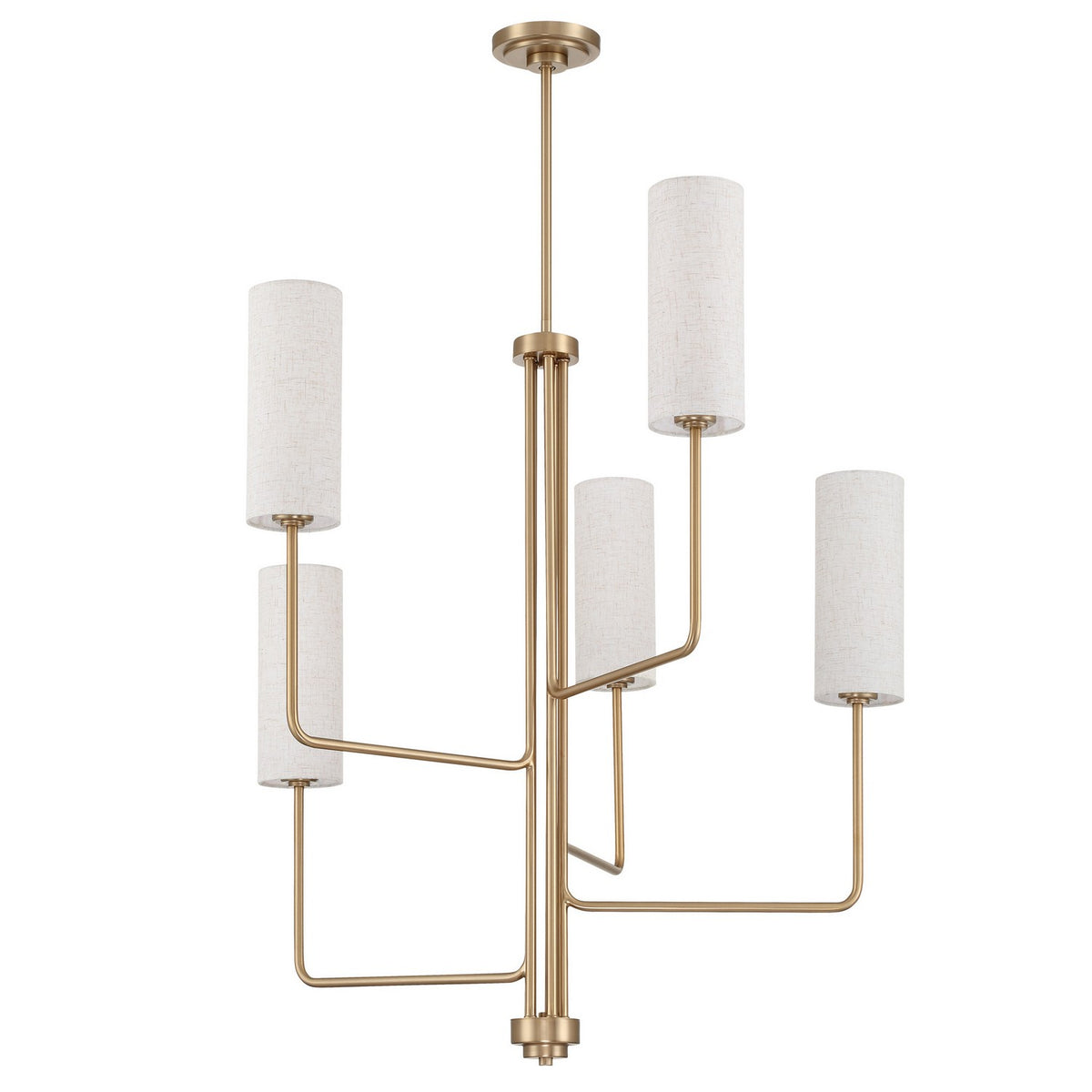 Lustre 5 lumières | Quinn — Or / Champagne / Feuille d'or — 208295A