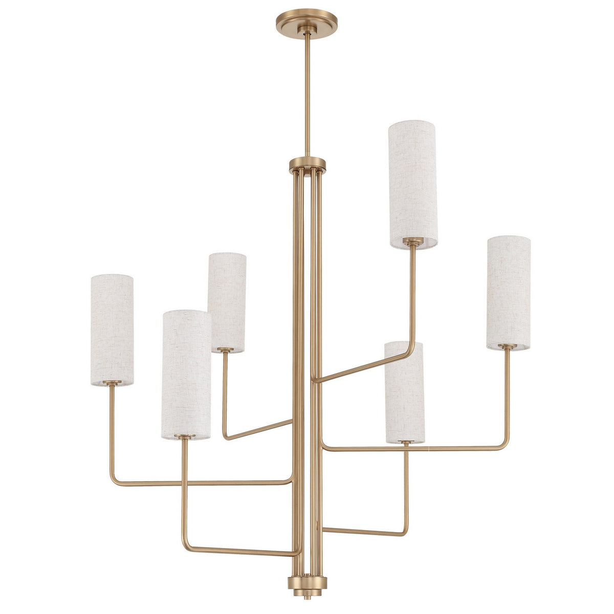 Lustre 6 lumières | Quinn — Or / Champagne / Feuille d'or — 208296A