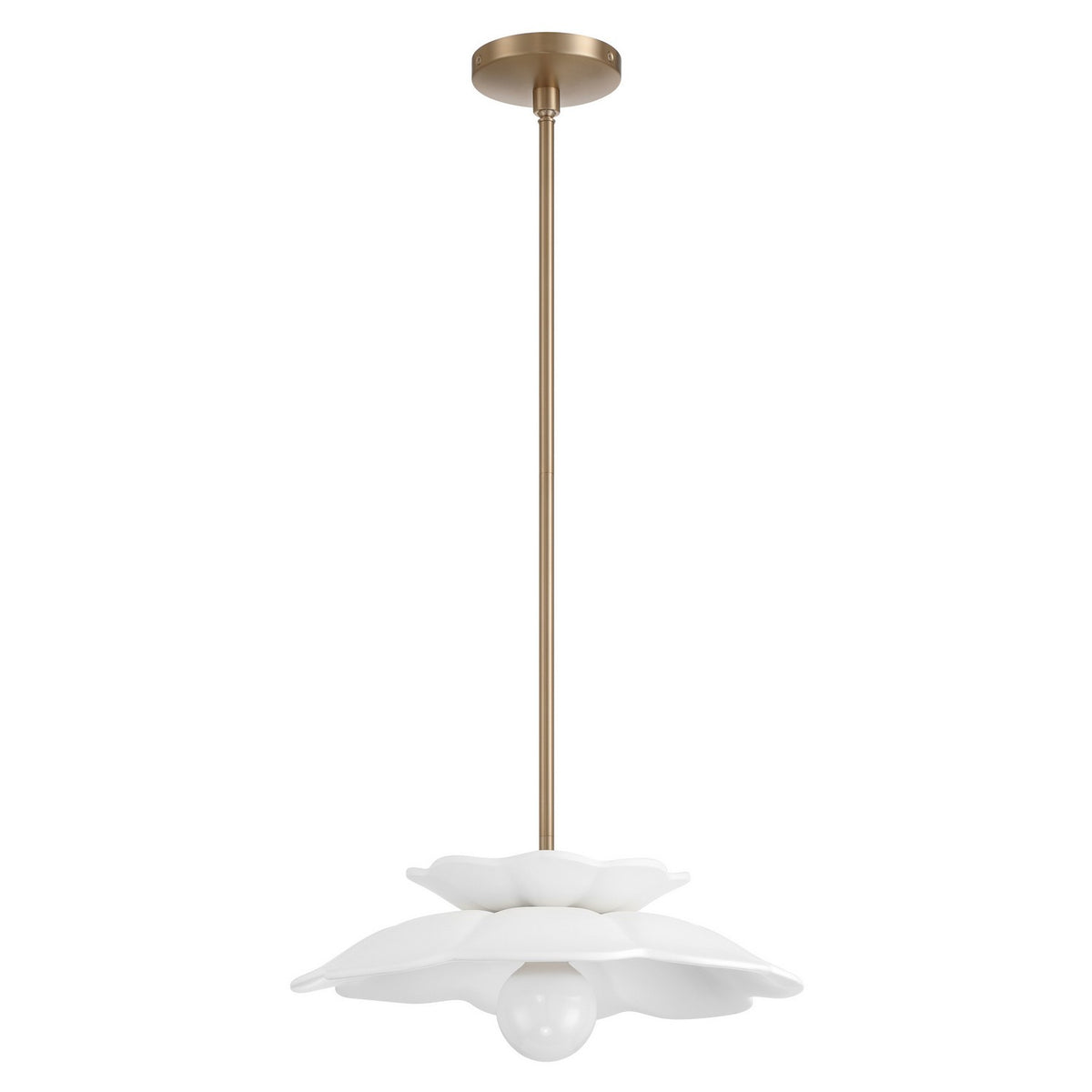 Suspension 1 lumière | Ophelia — Or / Champagne / Feuille d'or — 208308A