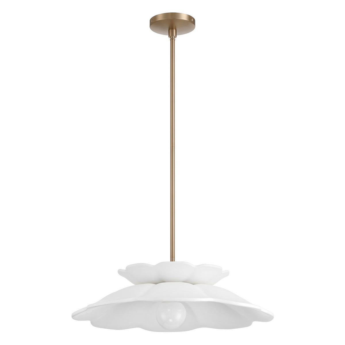 Suspension 1 lumière | Ophelia — Or / Champagne / Feuille d'or — 208309A
