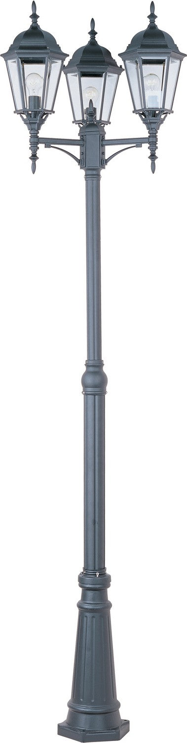 Maxim - Lanterne sur poteau extérieure 3 lumières | Poles - 1105BK