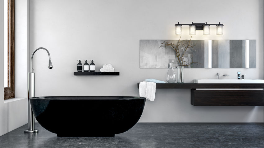 GRAYSON Murale salle de bain Noir - 1949-4V-MB | Z-LITE