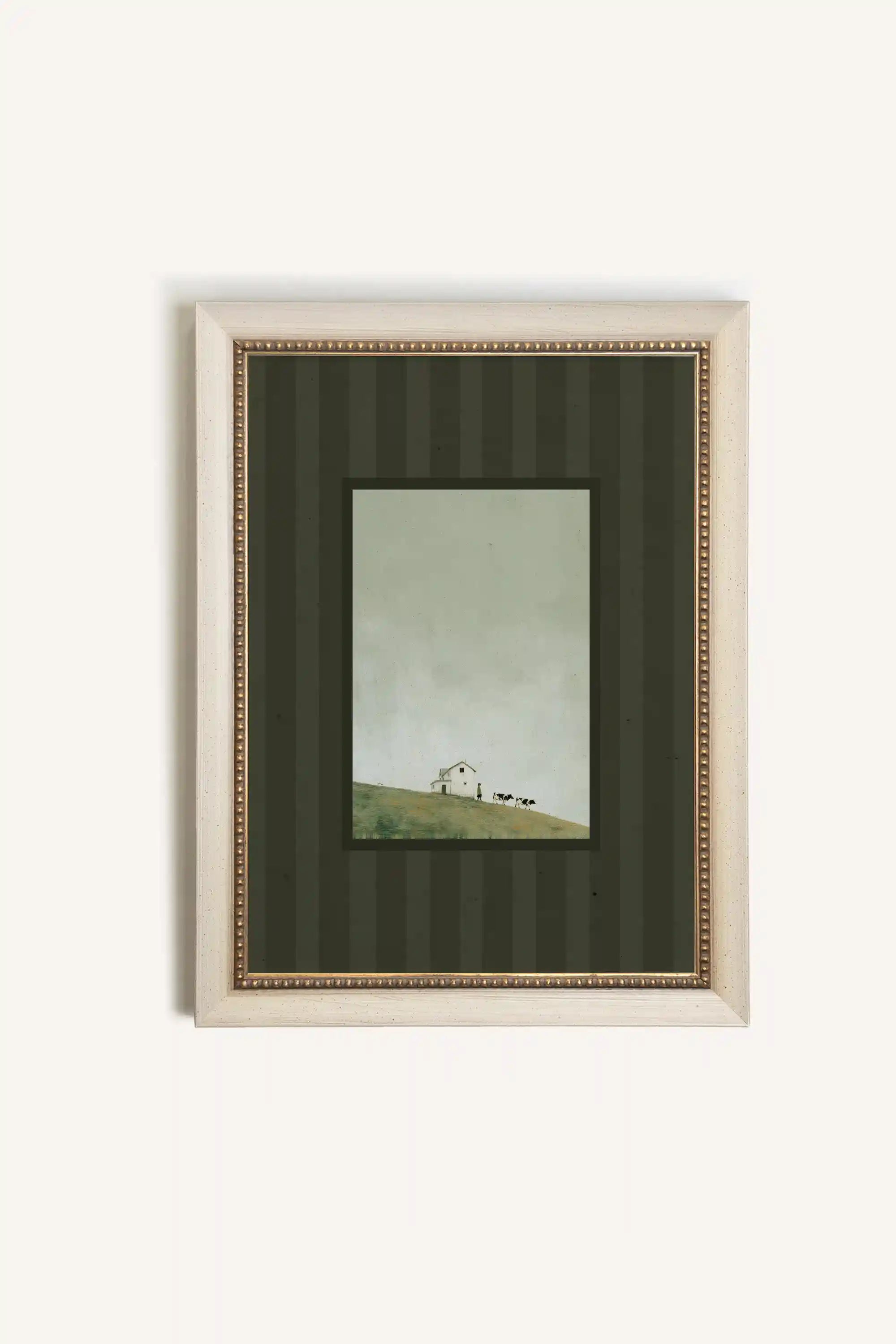 CLOUDWASHED FIELDS, Oeuvre sur toile rigide, encadré signature Atelier Dansereau