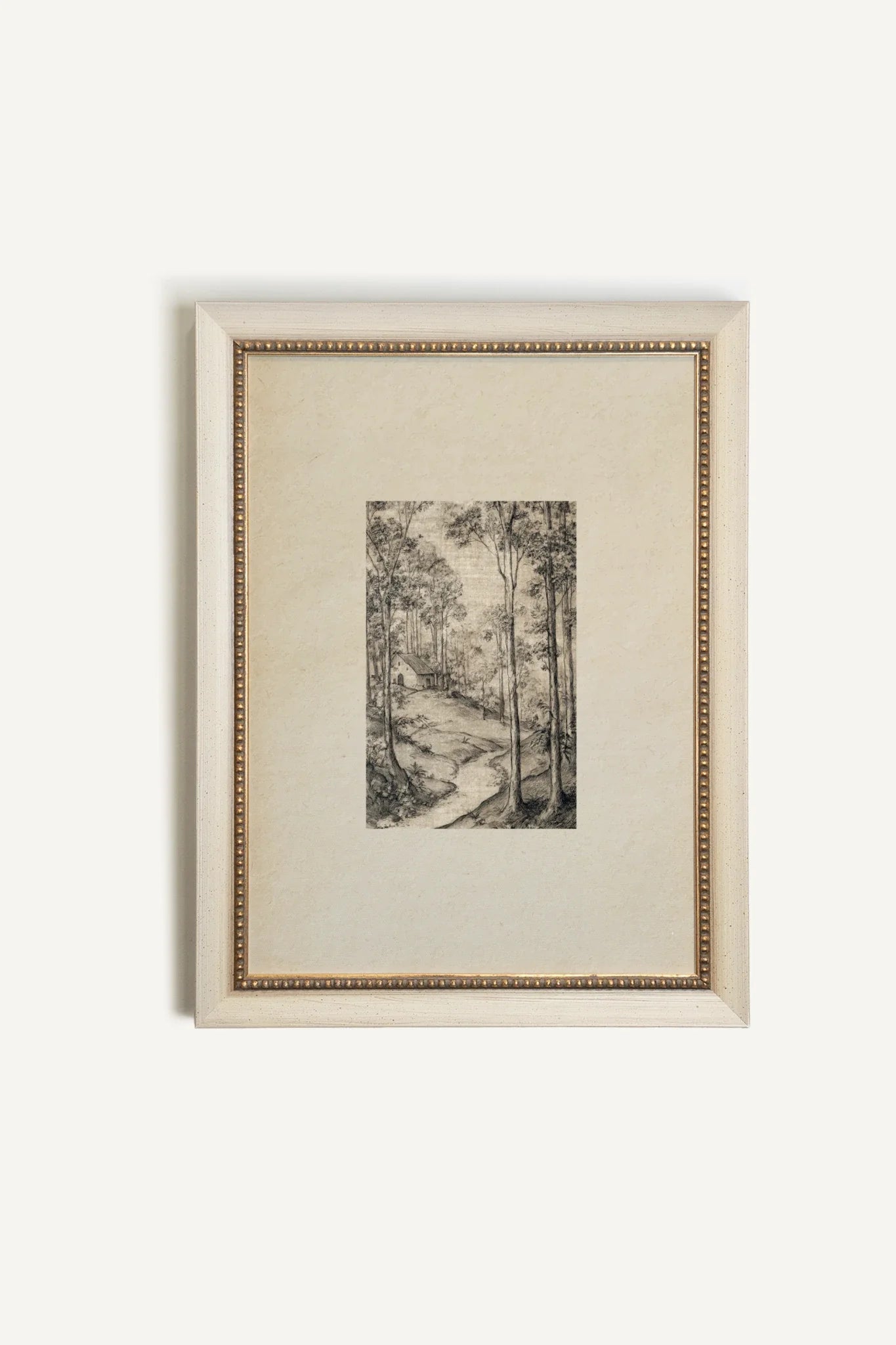 OLD WOODLAND, Oeuvre sur toile rigide, encadré signature Atelier Dansereau