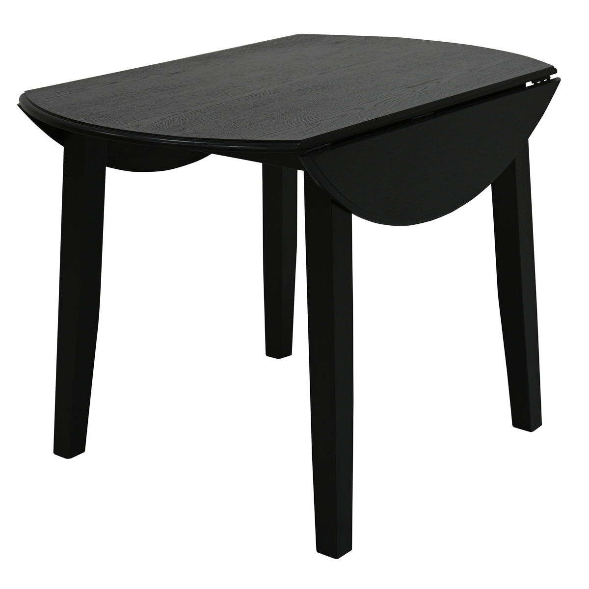 Table à manger ronde à abattants 42 po | Conrad - NOIR | World Wide