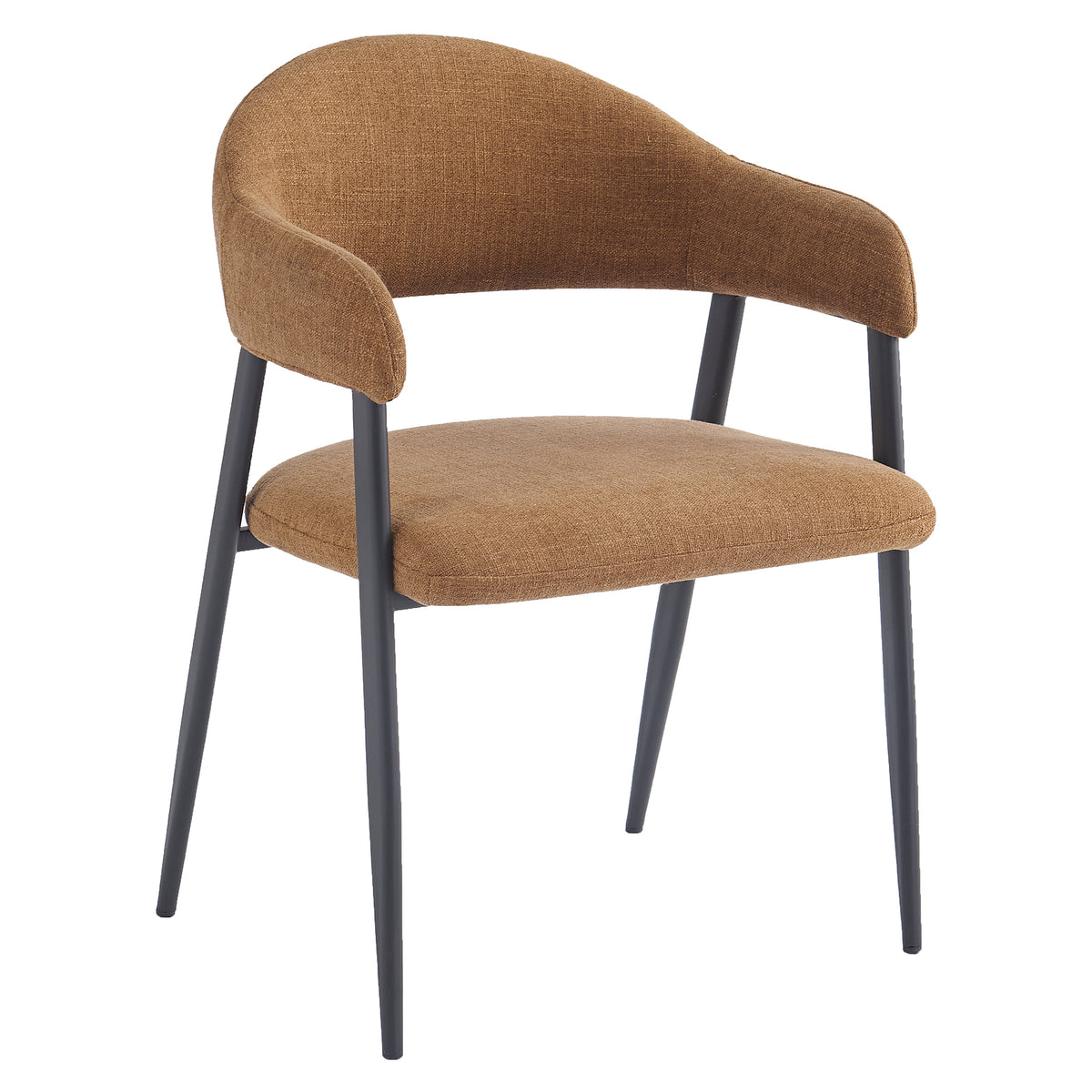 Chaises de salle à manger, ensemble de 4 Alfie – fini CARAMEL/NOIR | World Wide