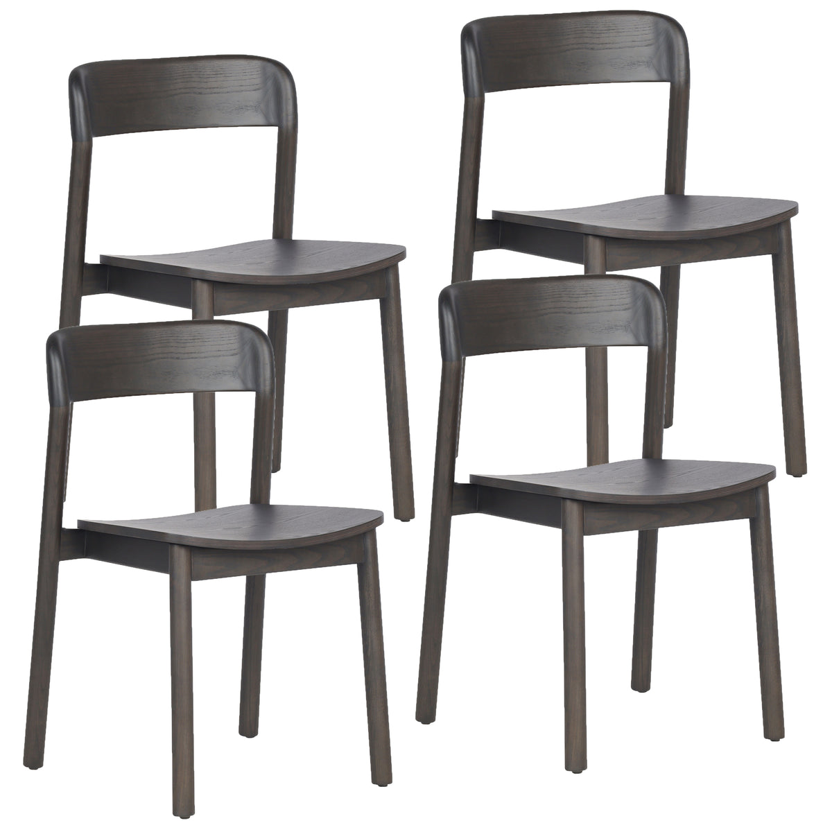 Chaises de salle à manger, ensemble de 4 Jonas – fini MOKA | World Wide