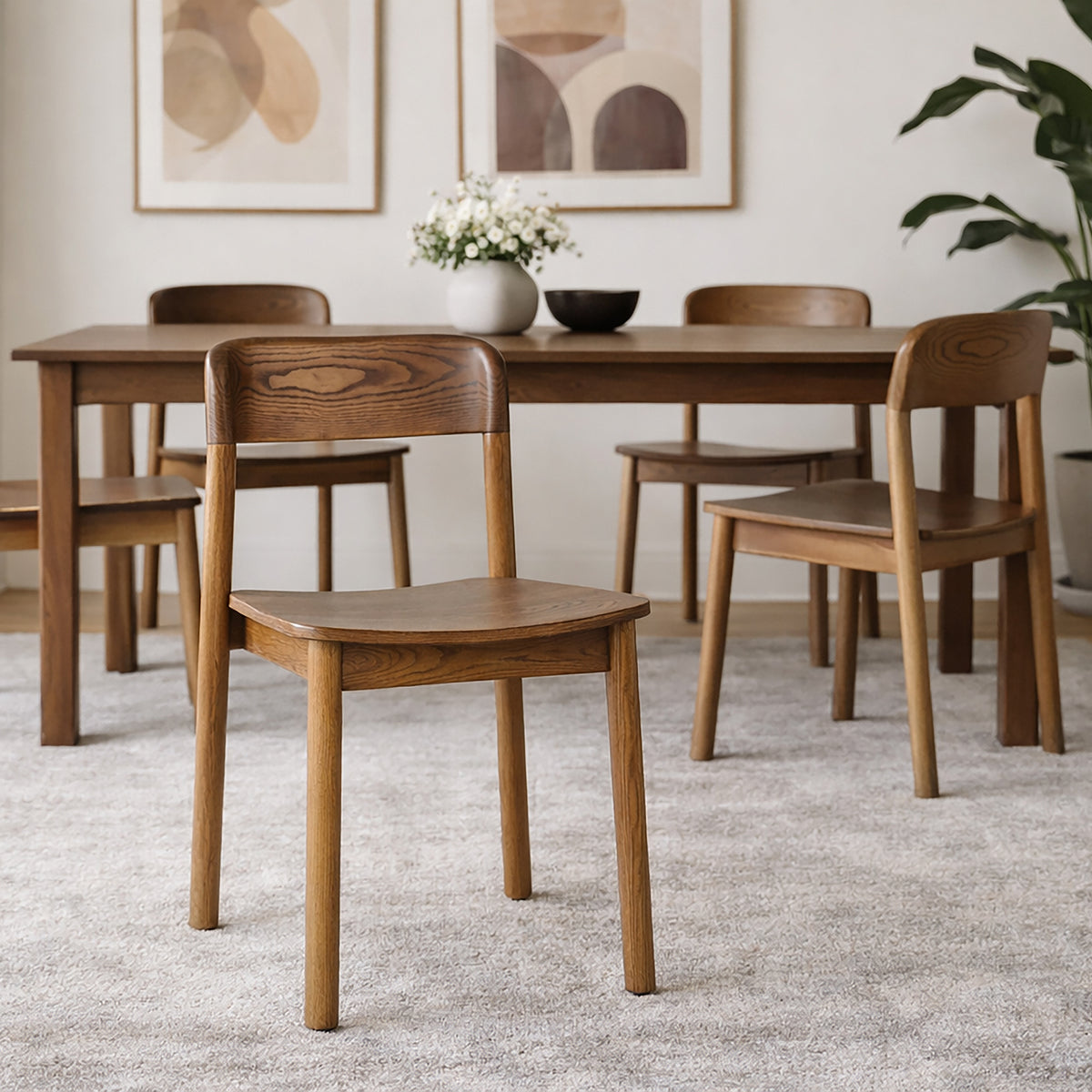 Chaises de salle à manger, ensemble de 4 Jonas – fini NOYER | World Wide