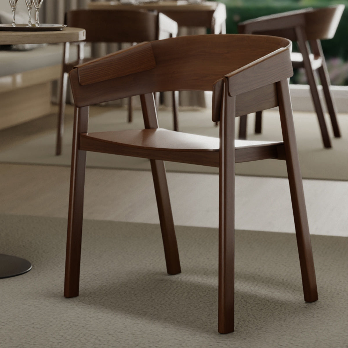 Chaises de salle à manger, ensemble de 2 Mateo – fini NOYER | World Wide