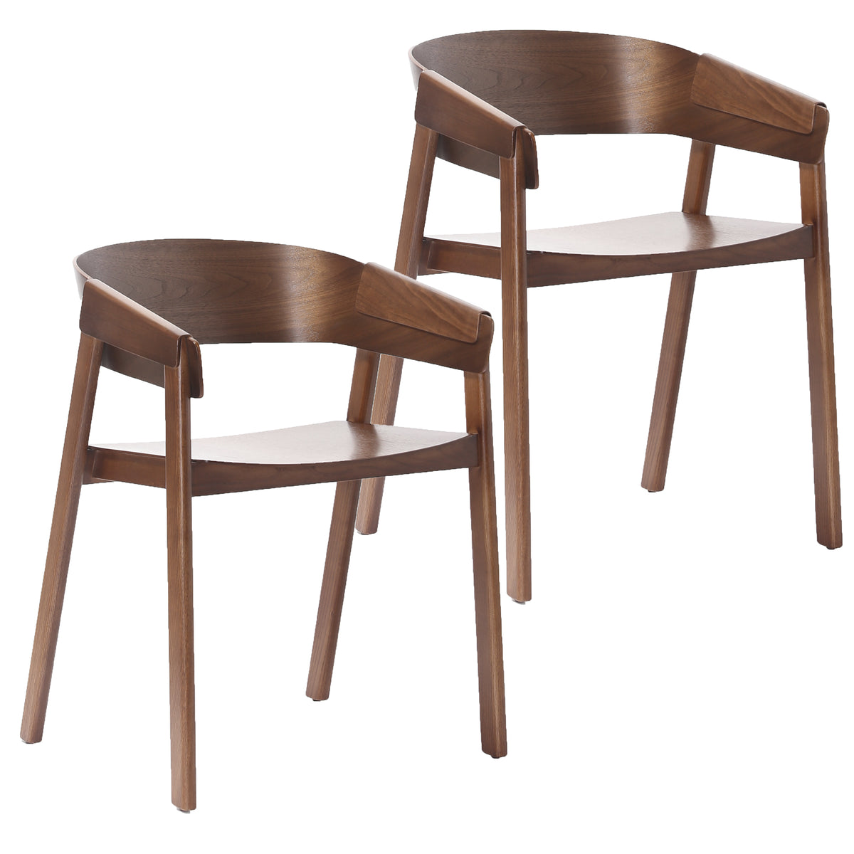 Chaises de salle à manger, ensemble de 2 Mateo – fini NOYER | World Wide