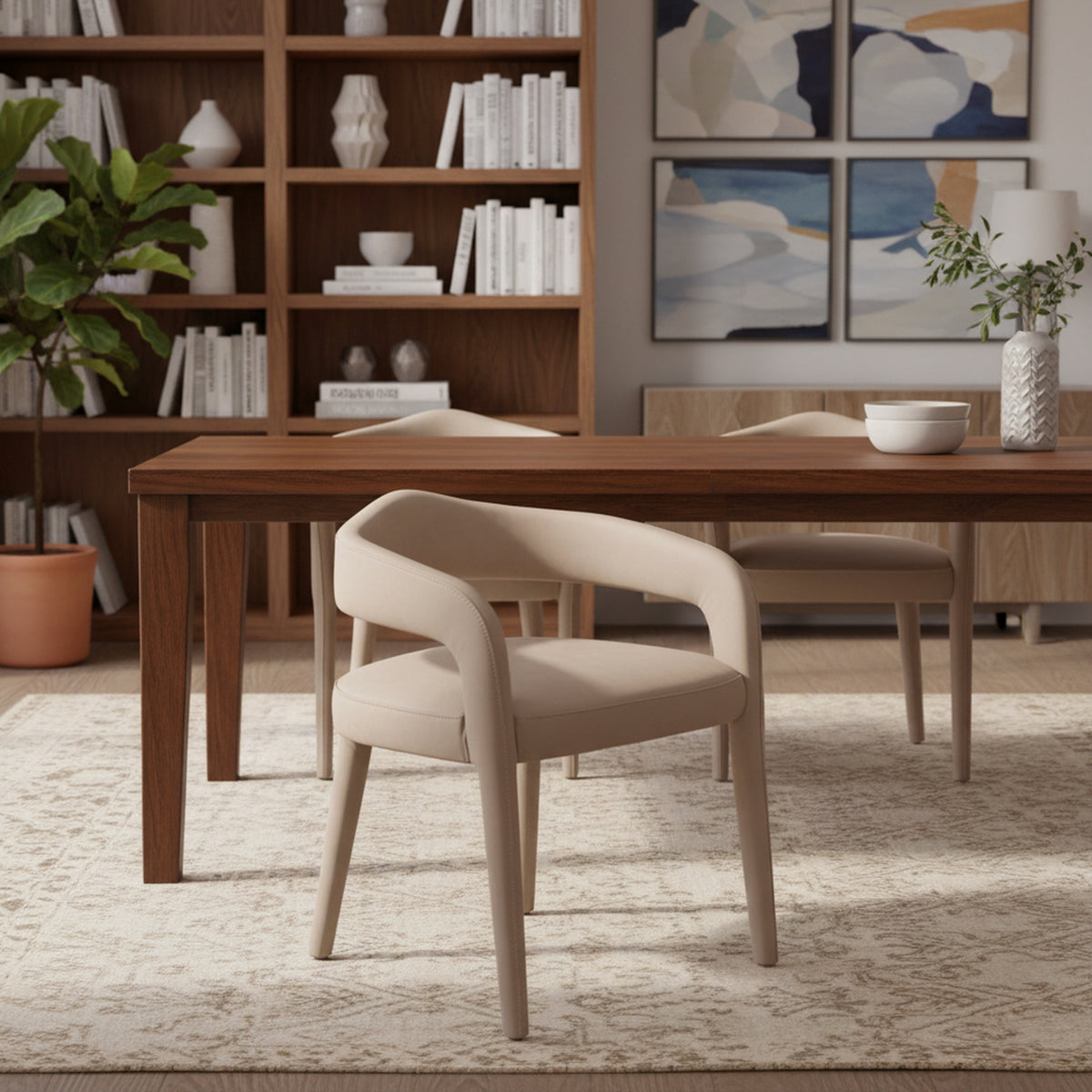 Chaises de salle à manger, ensemble de 2 Caden – fini BEIGE | World Wide