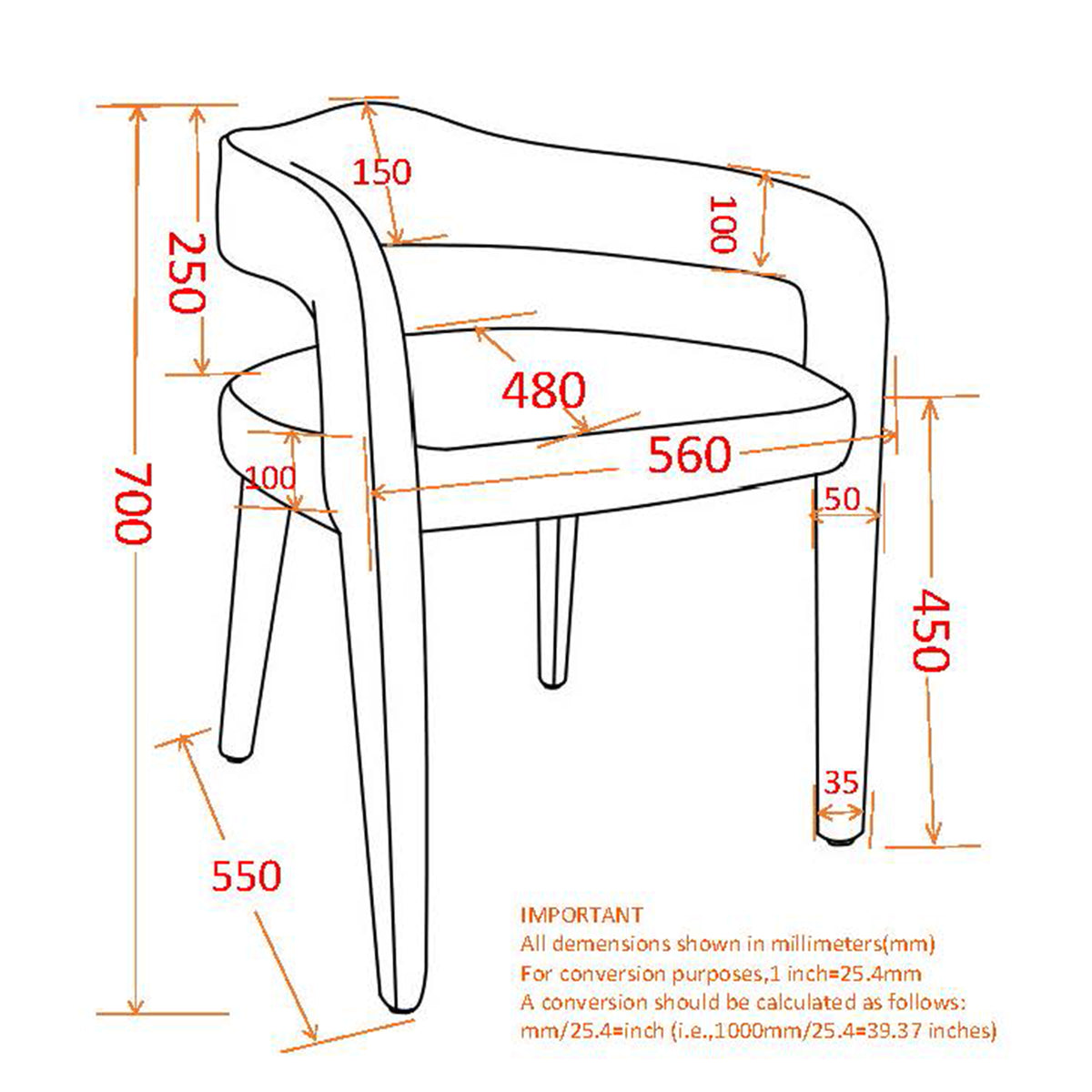 Chaises de salle à manger, ensemble de 2 Caden – fini BEIGE | World Wide