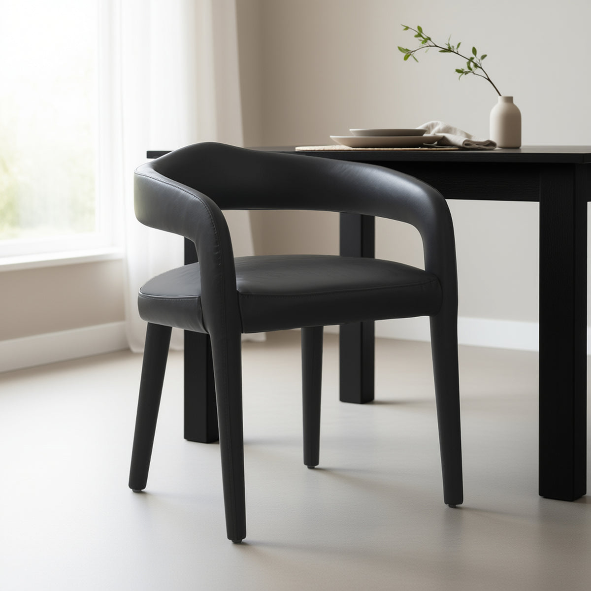 Chaises de salle à manger, ensemble de 2 Caden – fini CHARBON | World Wide