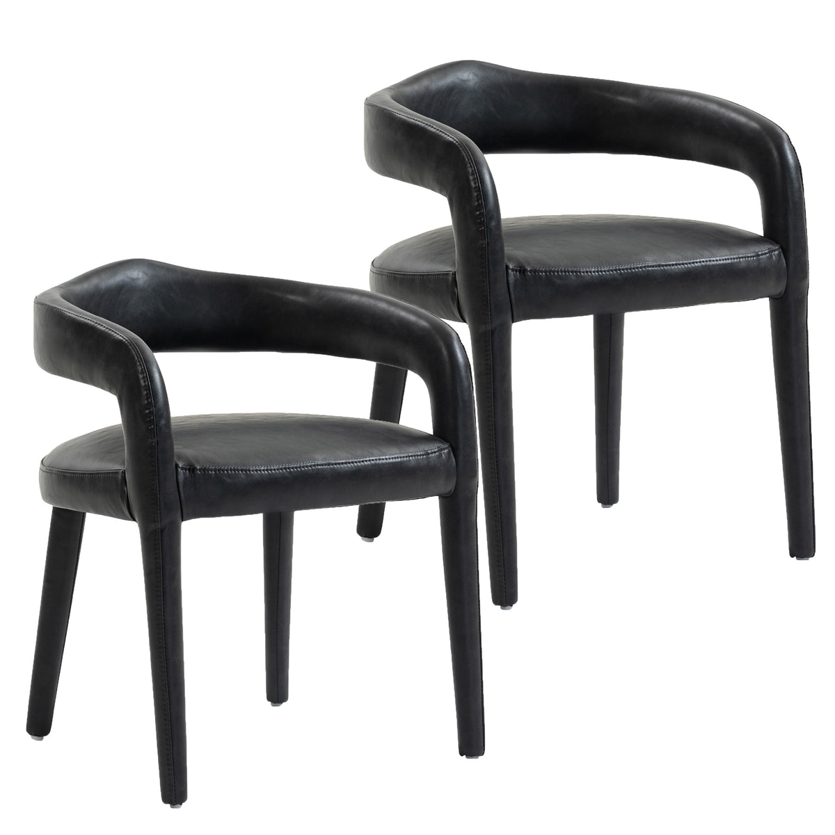 Chaises de salle à manger, ensemble de 2 Caden – fini CHARBON | World Wide
