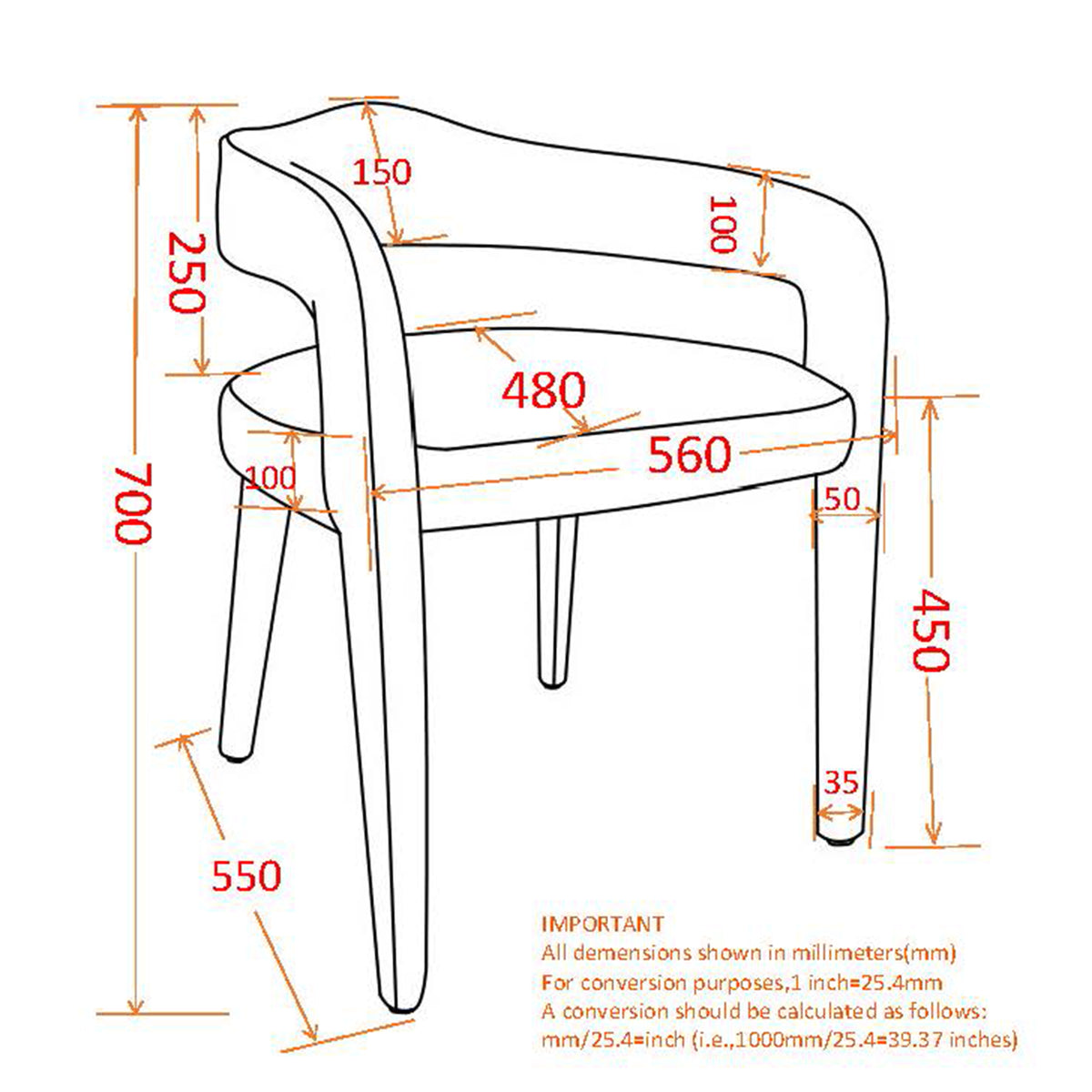 Chaises de salle à manger, ensemble de 2 Caden – fini SELLE | World Wide