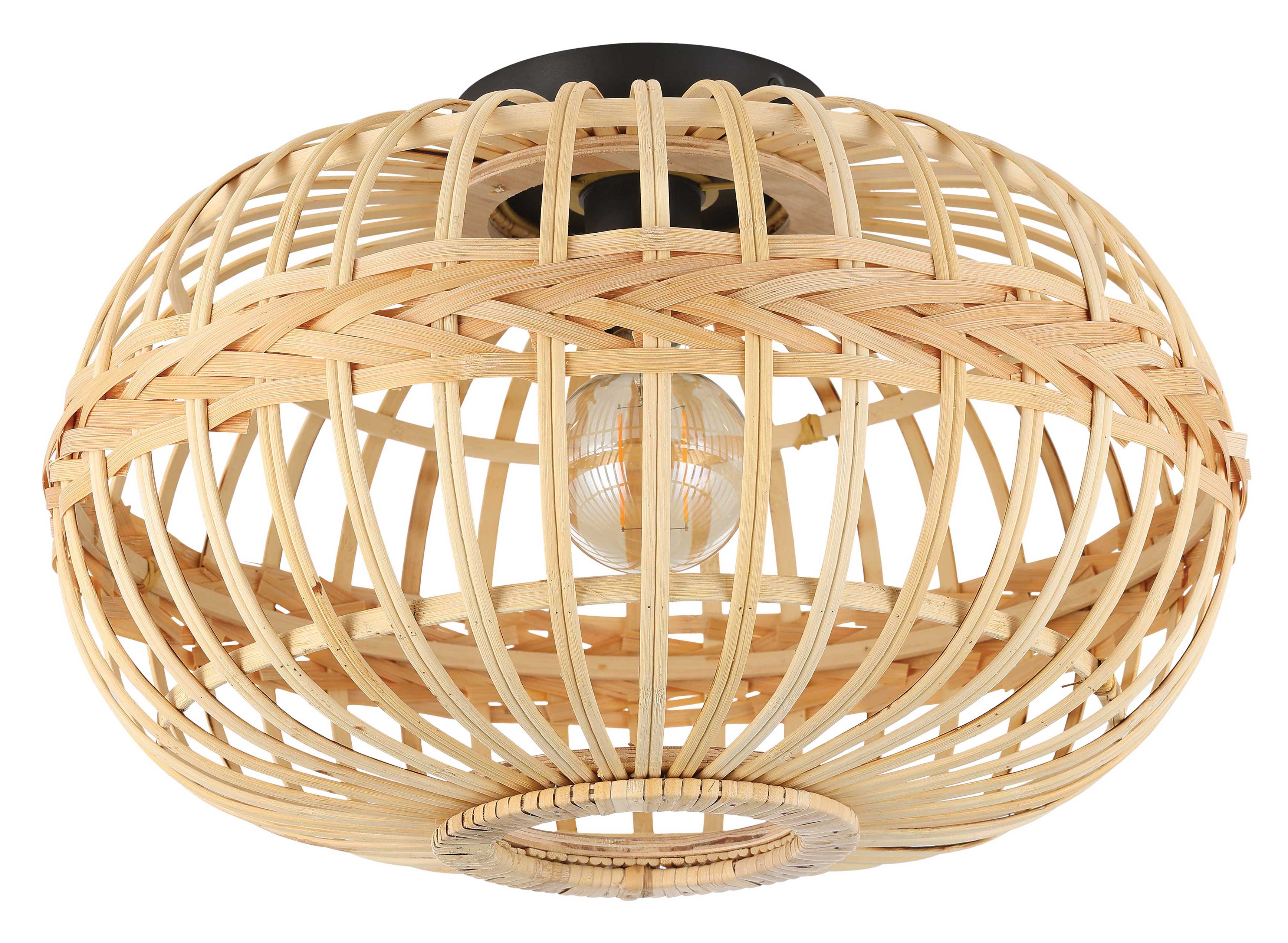 AMSFIELD Plafonnier Noir, Bois - 206083A | EGLO