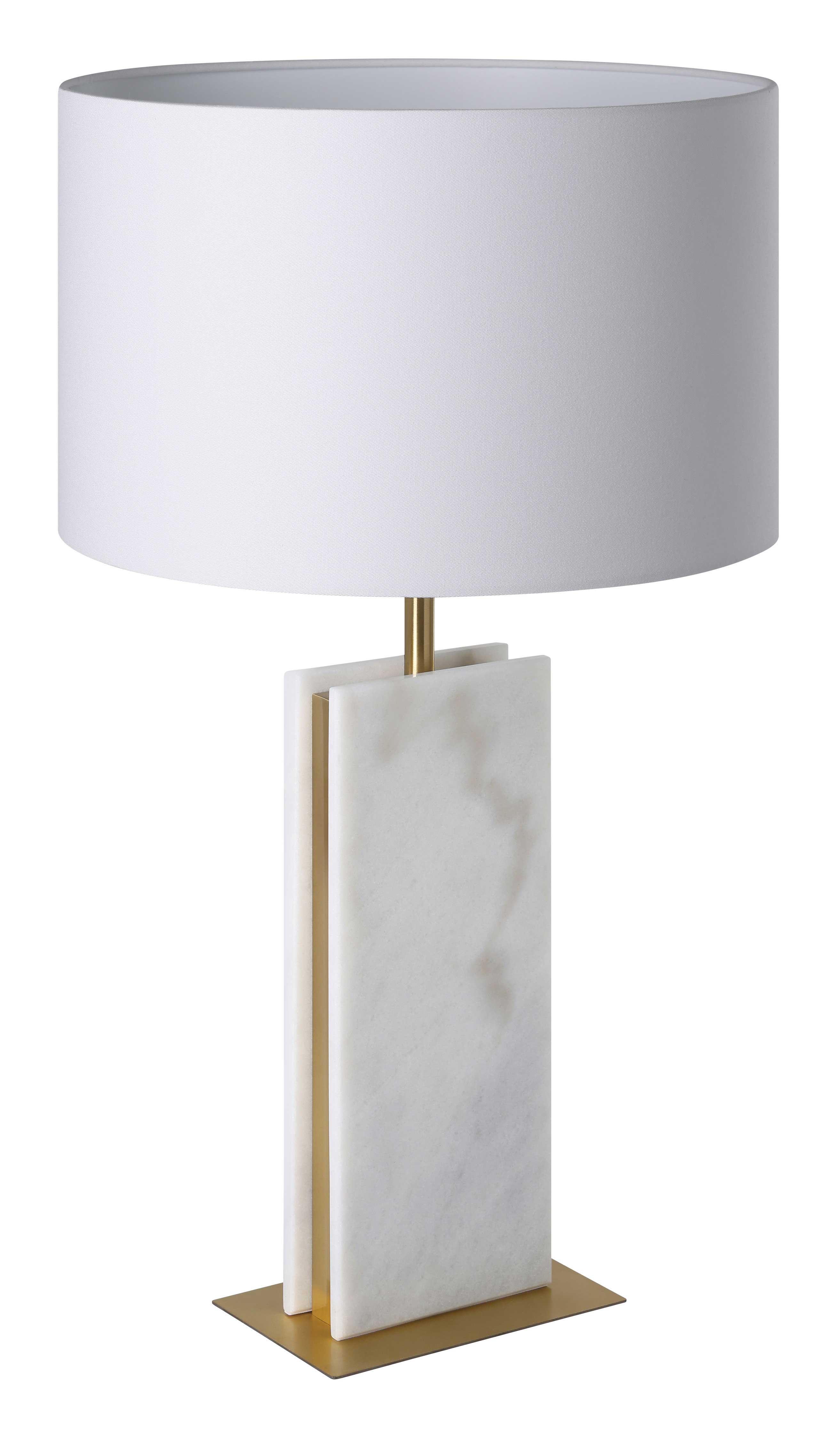 BELESAR Lampe sur table Blanc, Or - 206324A | Eglo