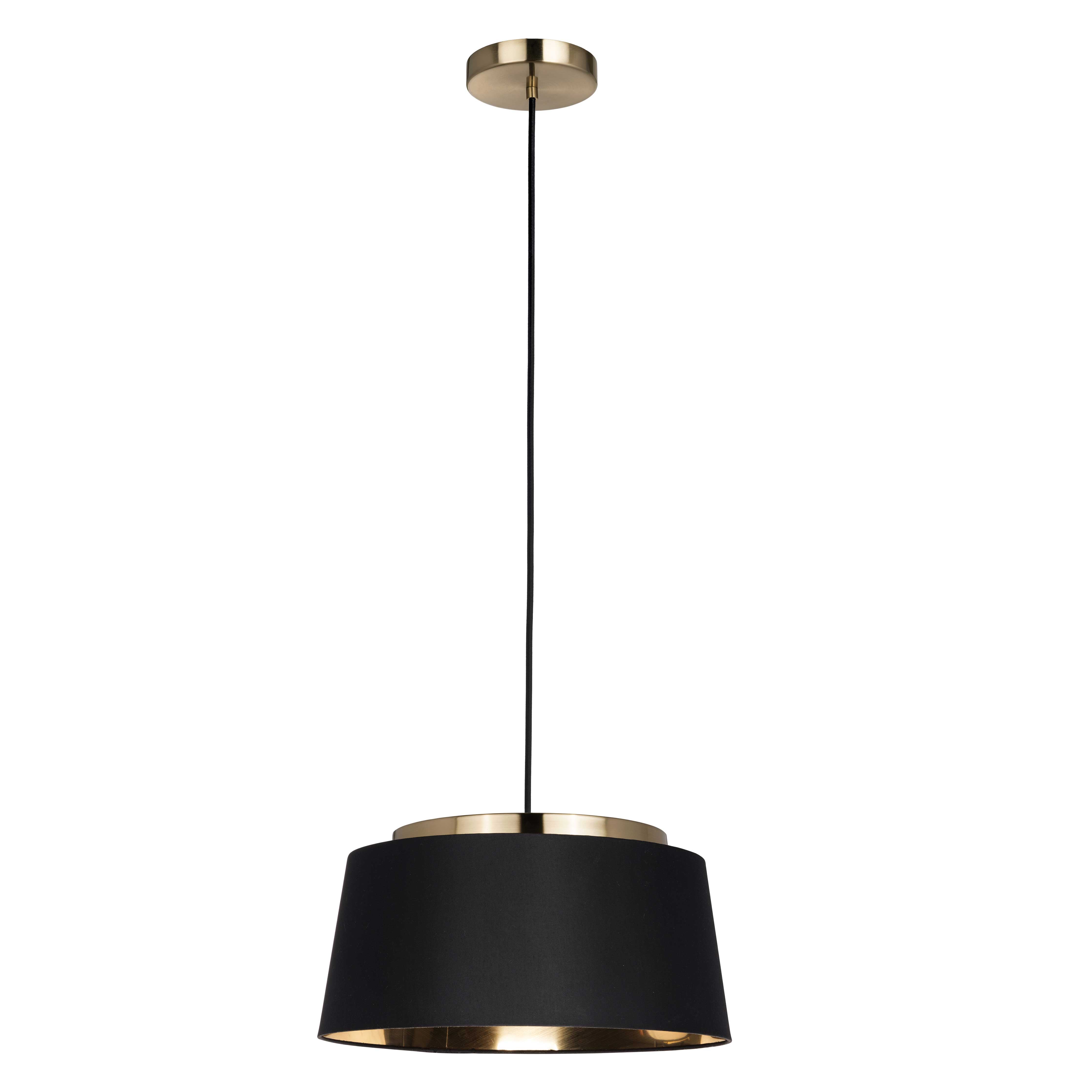 Luminaire suspendu Noir et or brossé | ALMERIMAR
