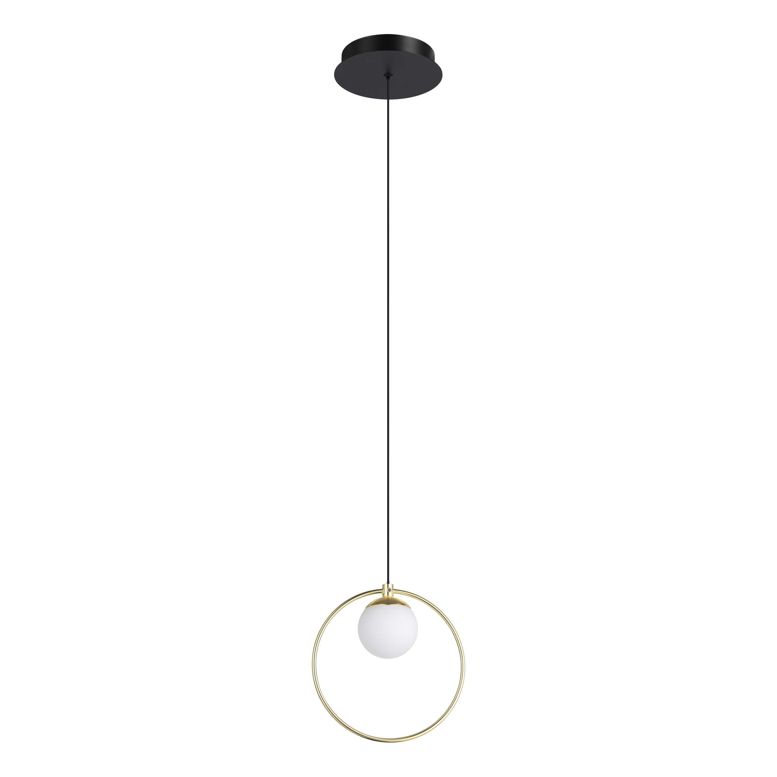 PORTOCOLOM Luminaire suspendu Noir, or DEL INTÉGRÉ - 206857A | EGLO