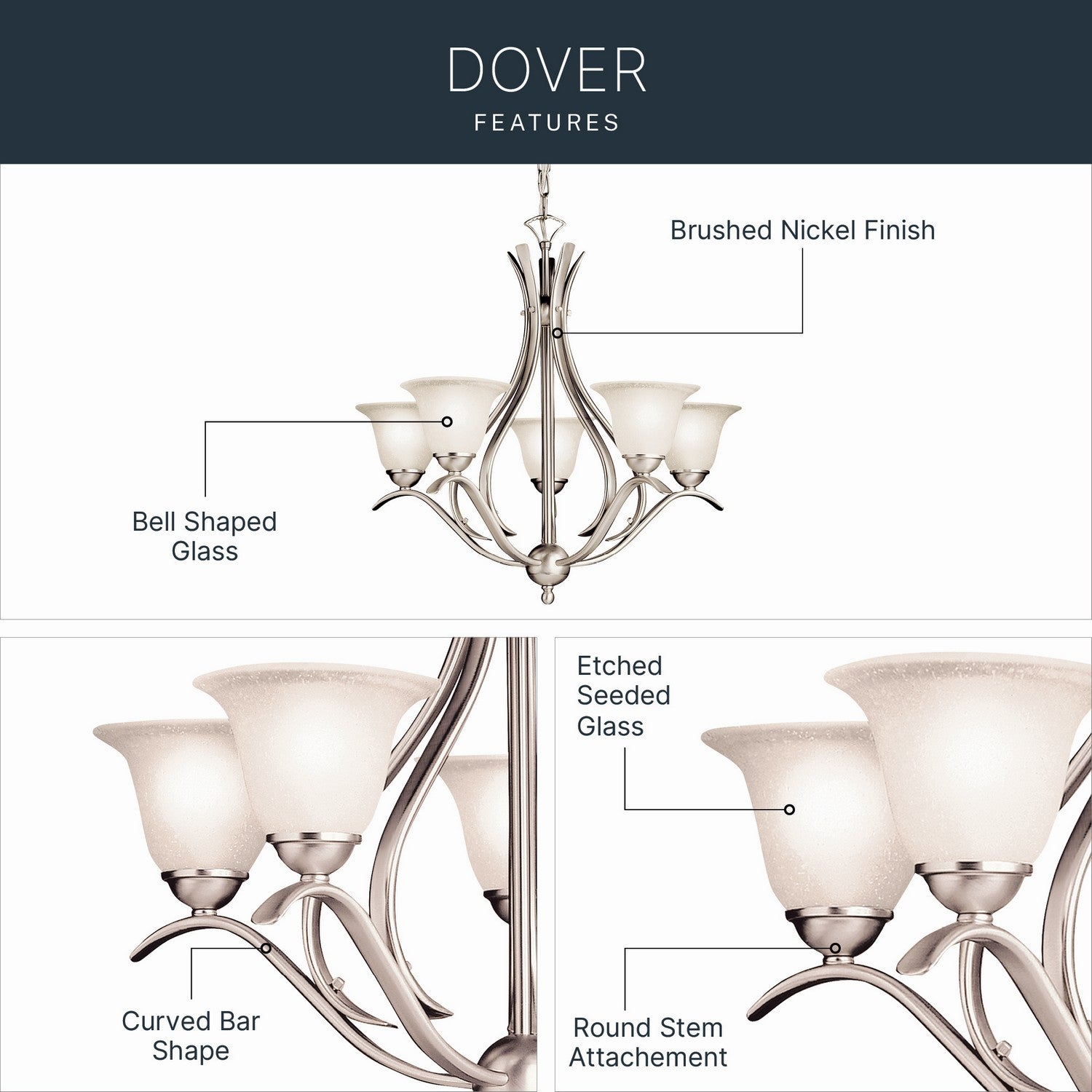 Lustre 5 lumières | Dover