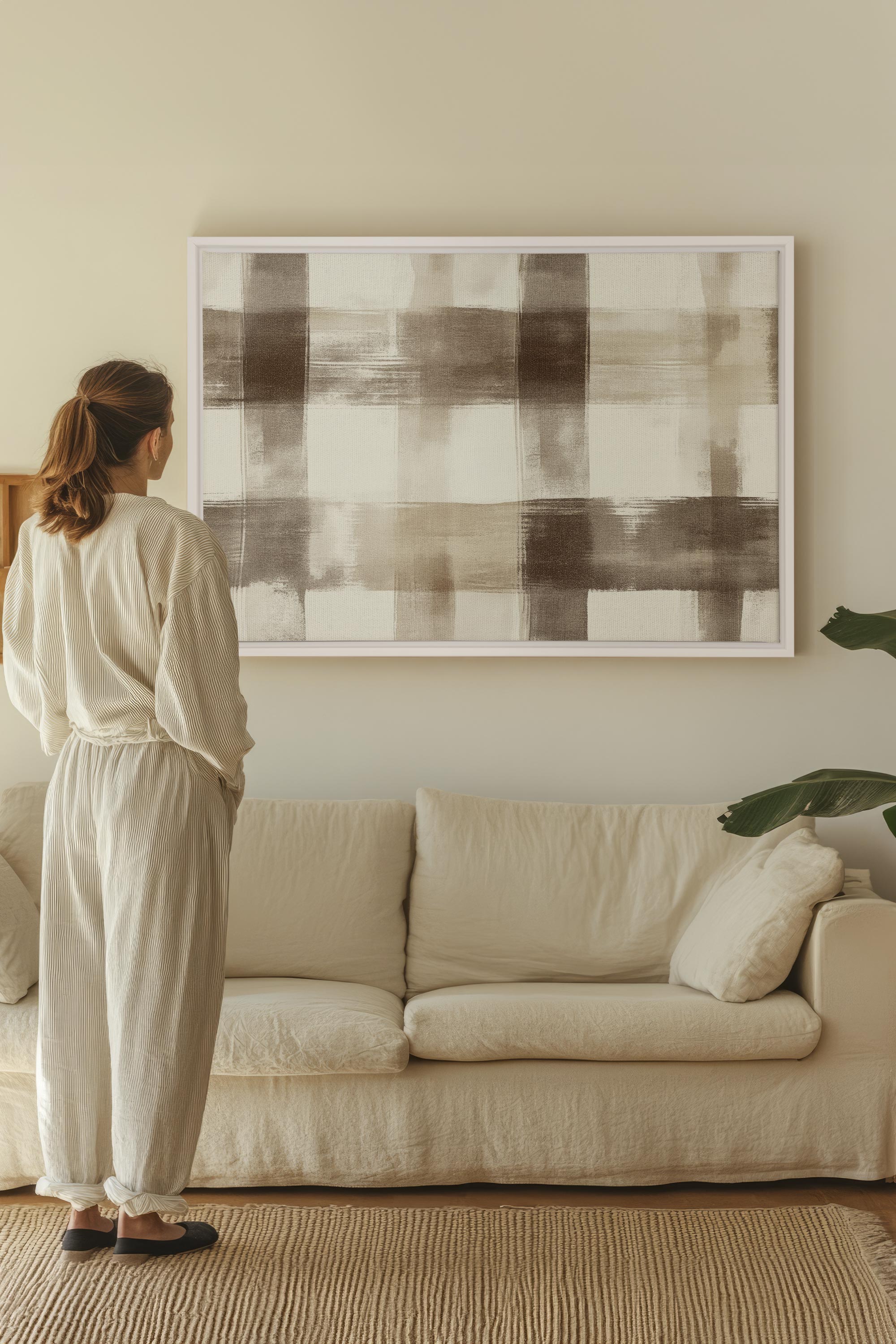 CHIC PLAID, Oeuvre sur toile étirée