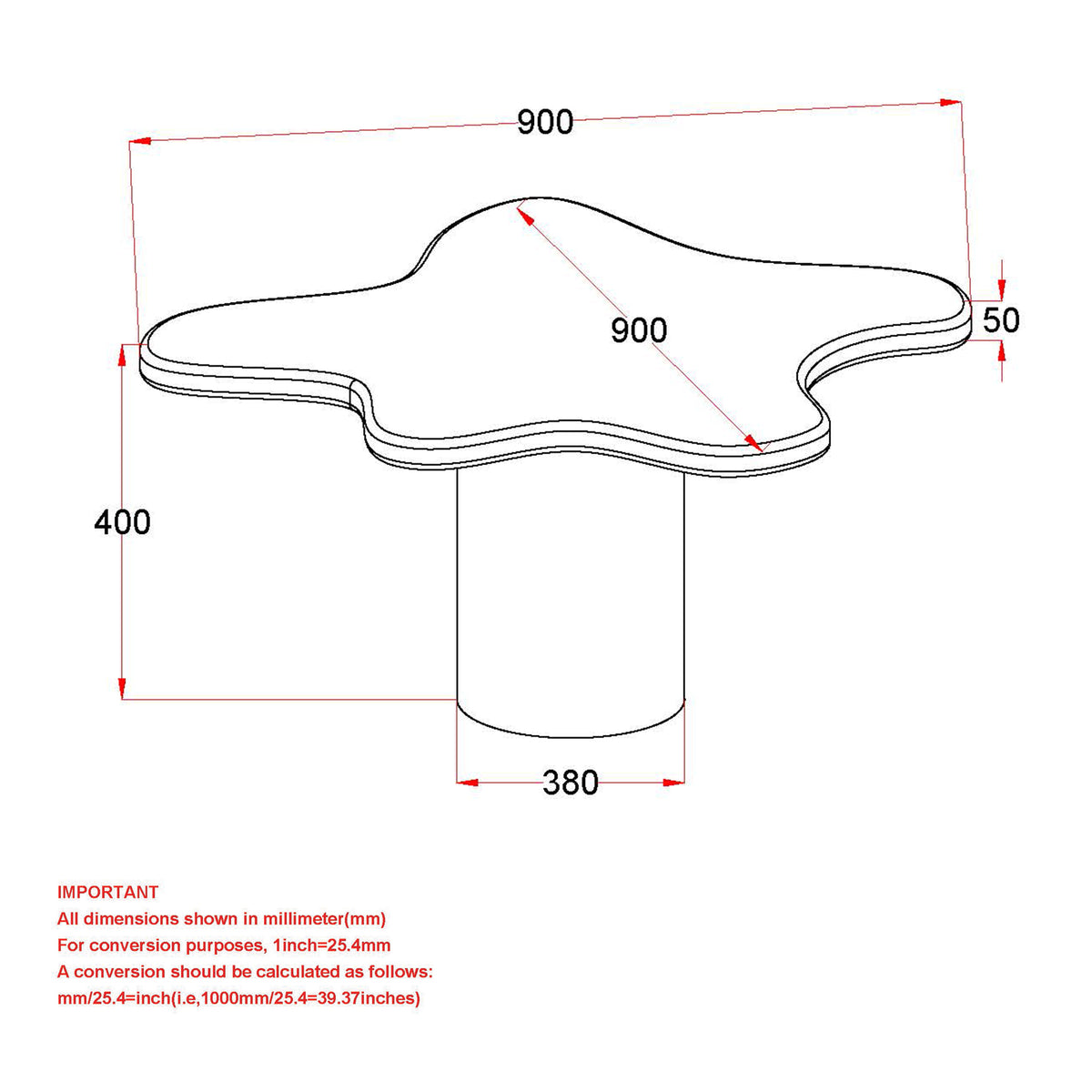 Grande table basse Mayal – fini Noyer | World Wide