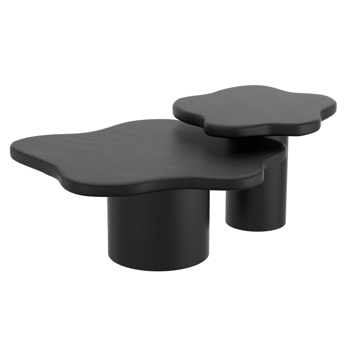Ensemble de 2 tables basses Mayal – fini Noir | World Wide