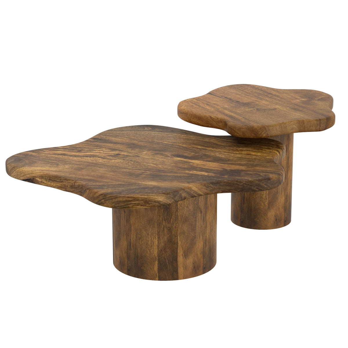 Ensemble de 2 tables basses Mayal – fini Noyer | World Wide