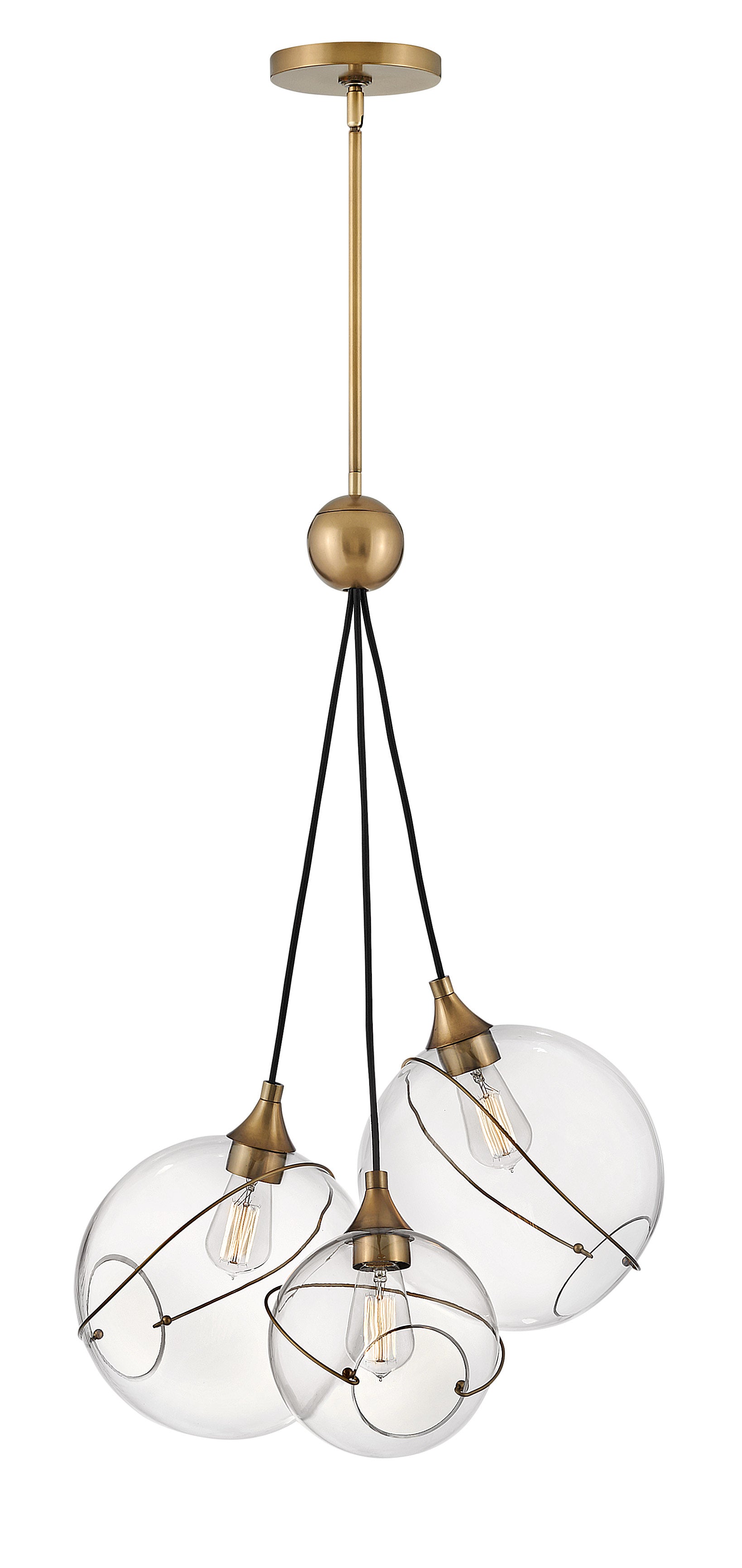 Grand trois lumière suspension
