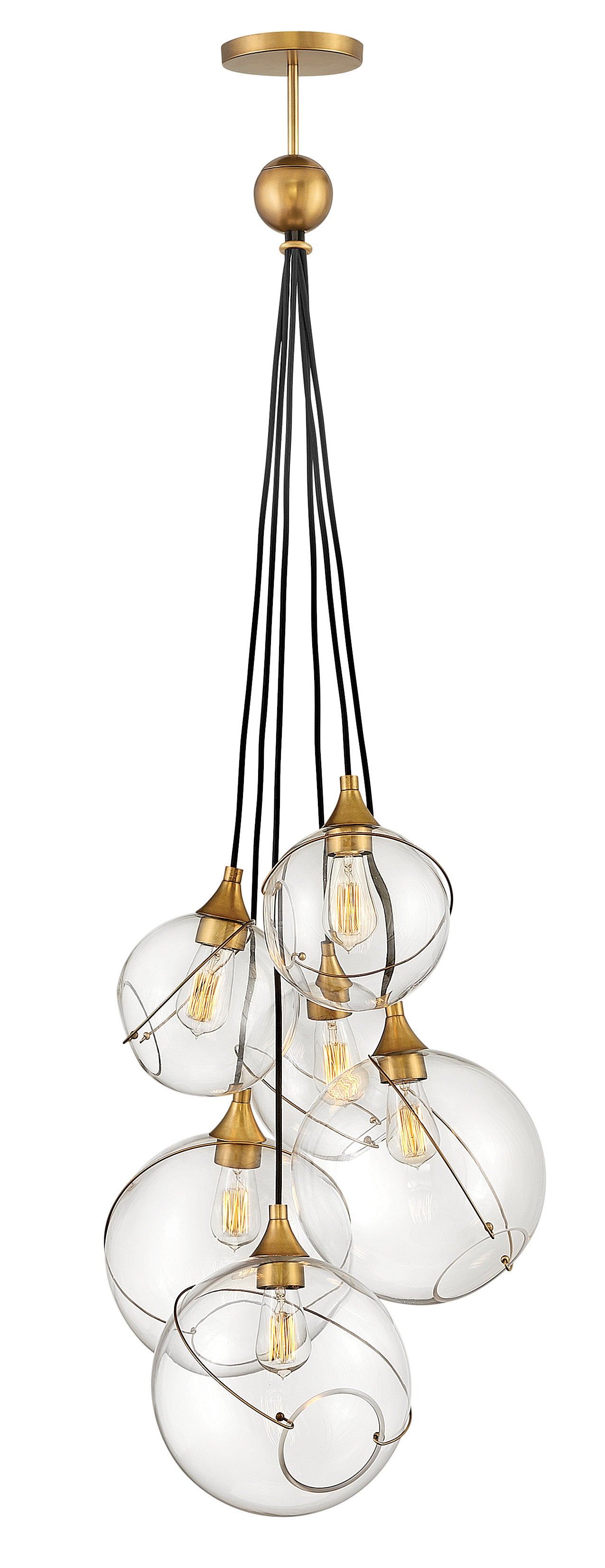 Moyen six lumière lustre à plusieurs niveaux