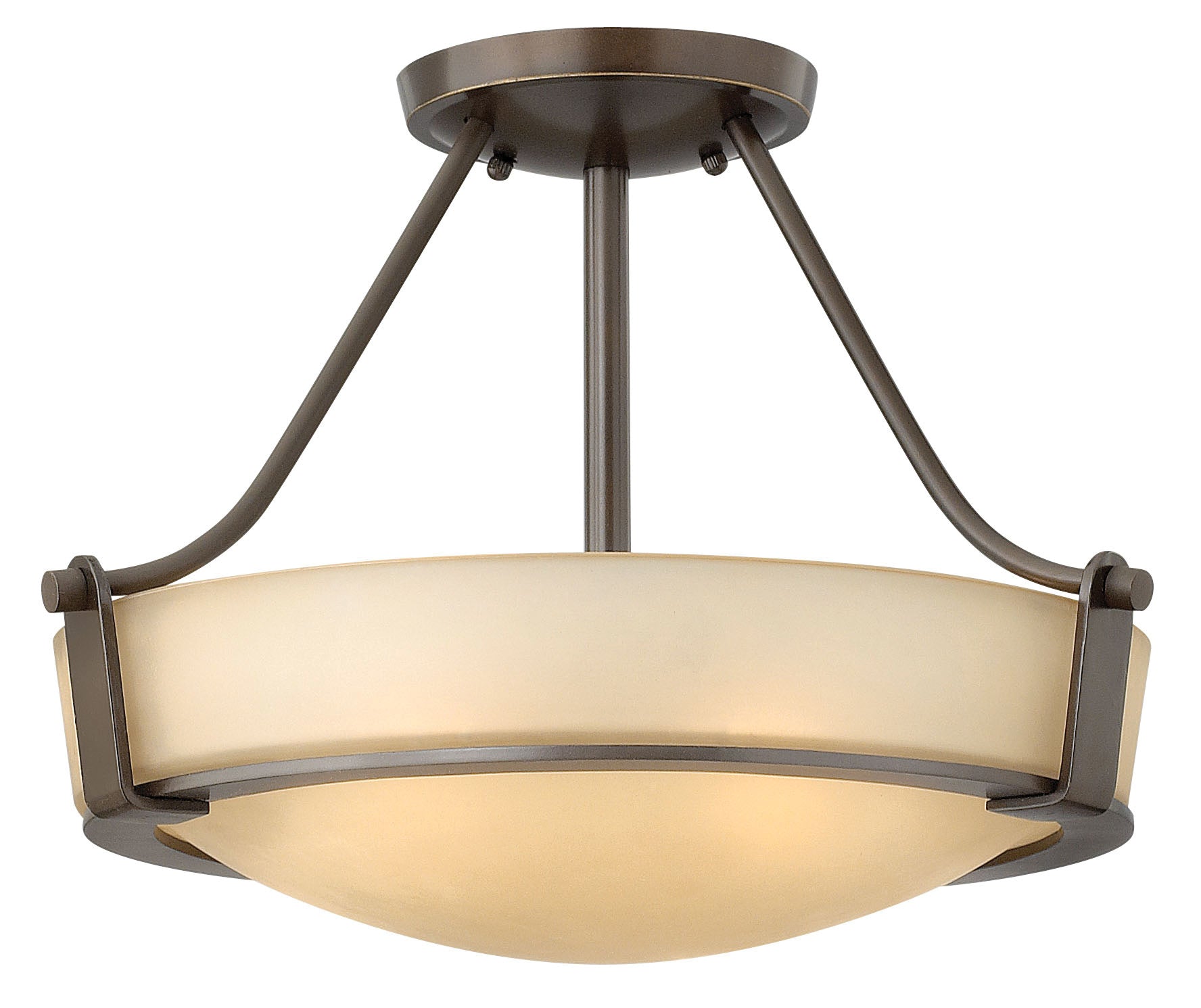 HATHAWAY Semi plafonnier Bronze DEL INTÉGRÉ - 3220OB-LED | HINKLEY
