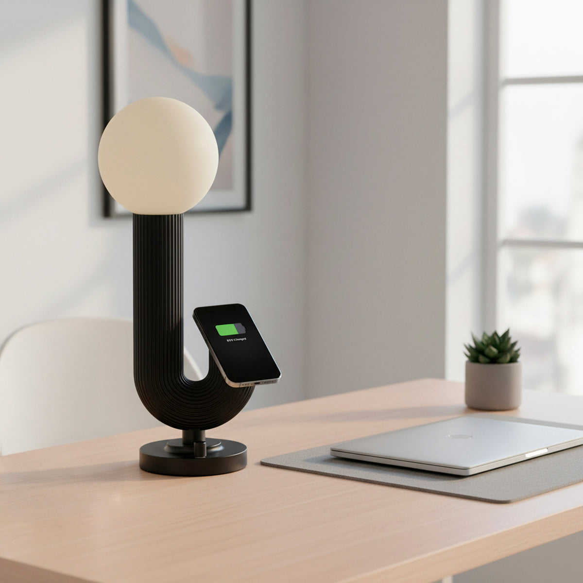 Lampe de table DEL avec recharge MagSafe | Jake — Adesso