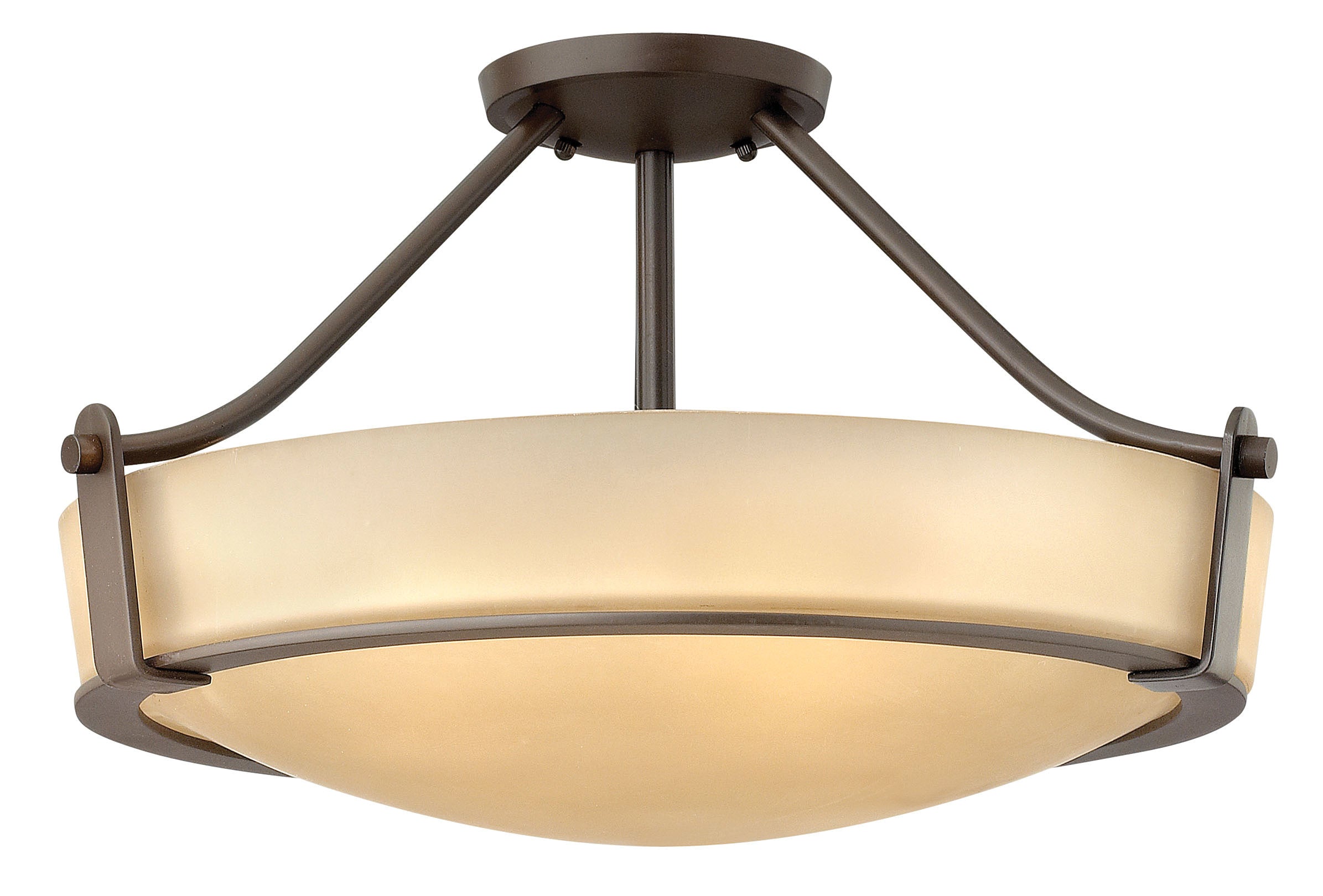 HATHAWAY Semi plafonnier Bronze - 3221OB | HINKLEY