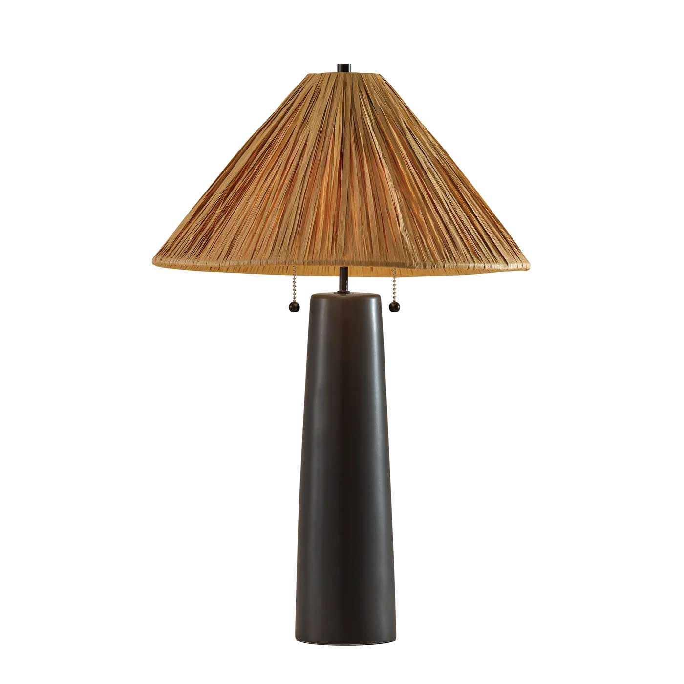 WAYLON Lampe sur table Noir, beige - 3243-01 | ADESSO
